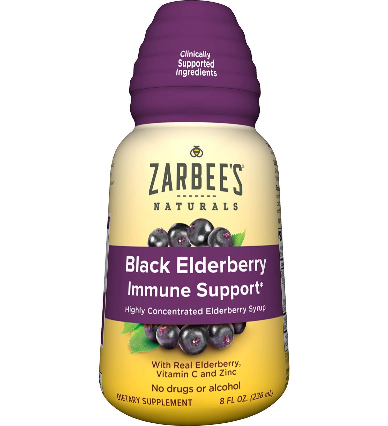 Zarbee's Black Elderberry Immune Support - 8 fl oz | Best Natural Defense - Buy Online on GoSupps.com
