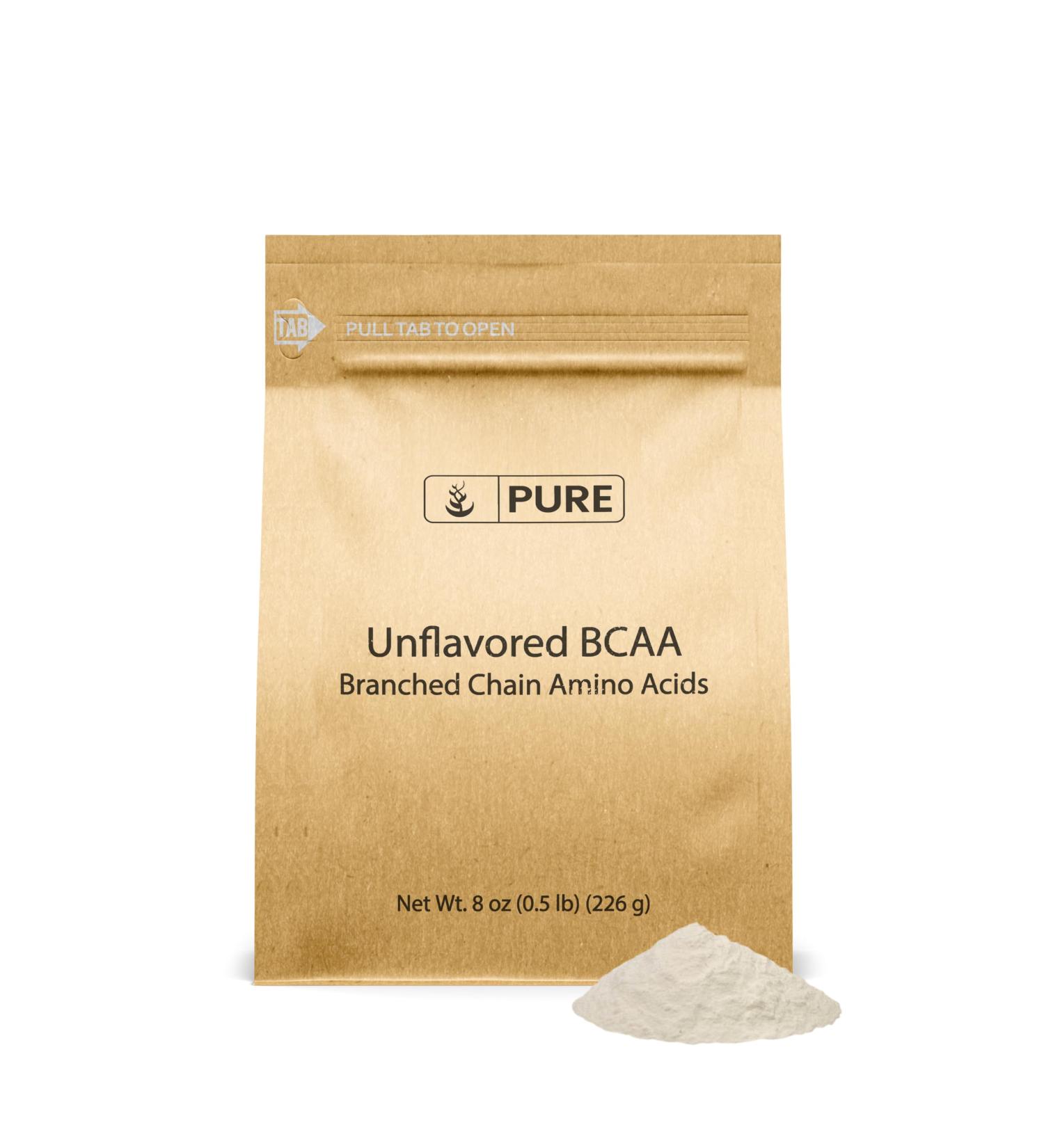 Pure Original Ingredients Unflavored Instantized BCAA Powder - 8oz Essential Branched Chain Amino Acids Supplement for Optimal Performance - Buy Online on GoSupps.com