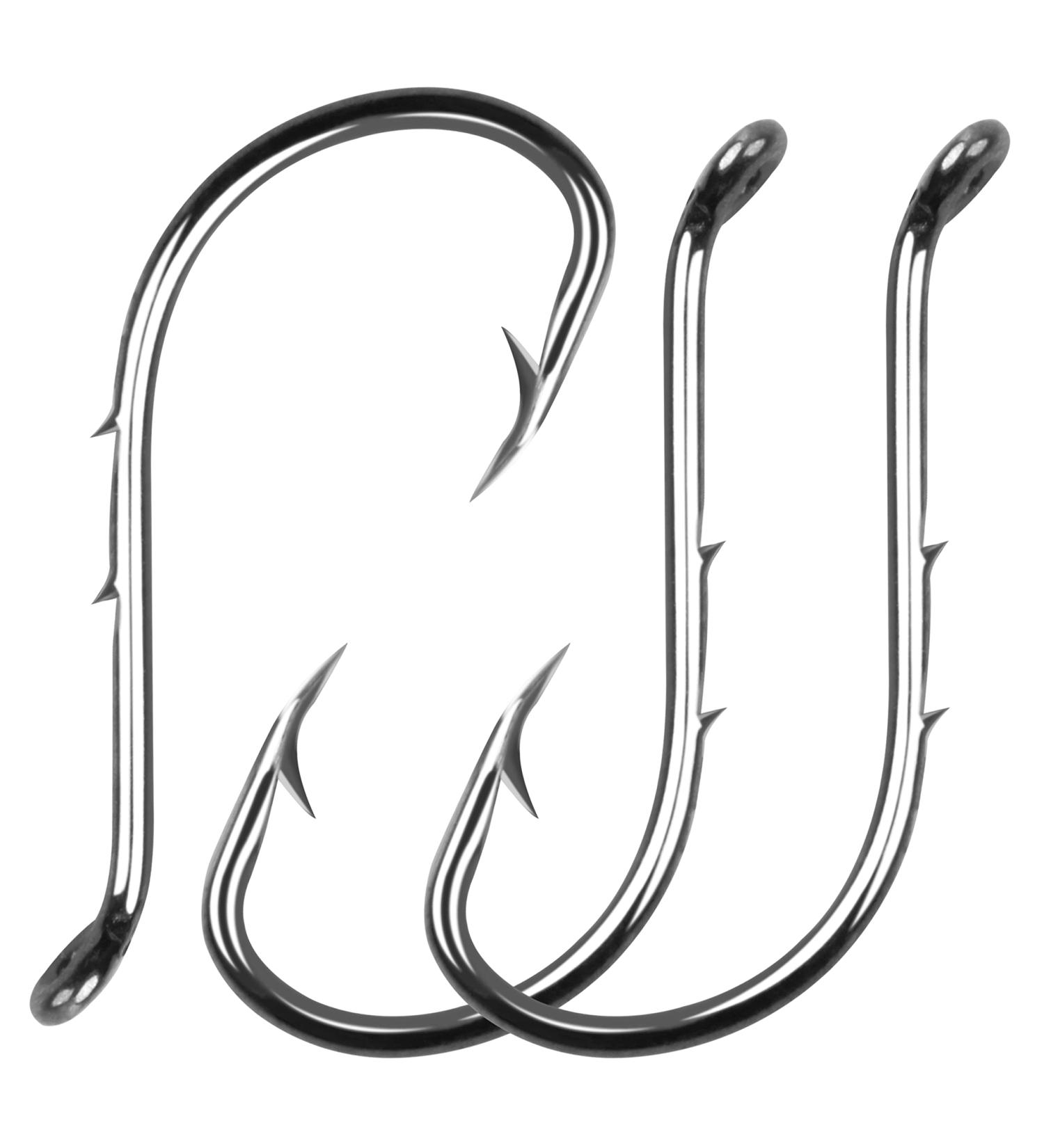 Octopus Baitholder Fishing Hooks 100pcs | Sharp Barbed Beak Fish Hooks | High Carbon Steel Circle Jig Hook | Sizes 8- 6/0 - Buy Online on GoSupps.com