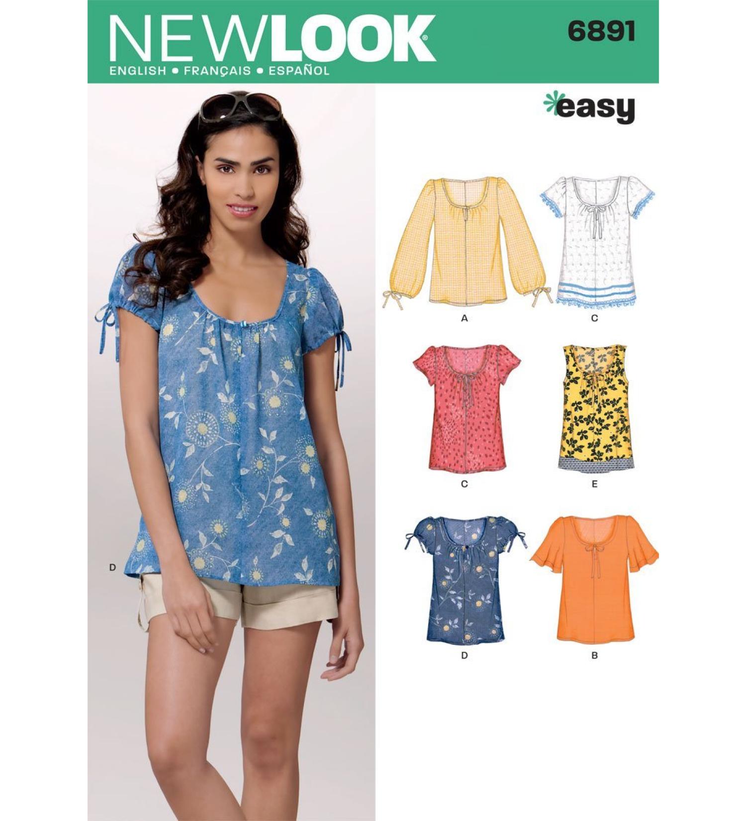 Simplicity 6891 Misses Pull-On Tops | Easy Pattern with Sleeve Variations | Sizes 10-22 - Buy Online on GoSupps.com
