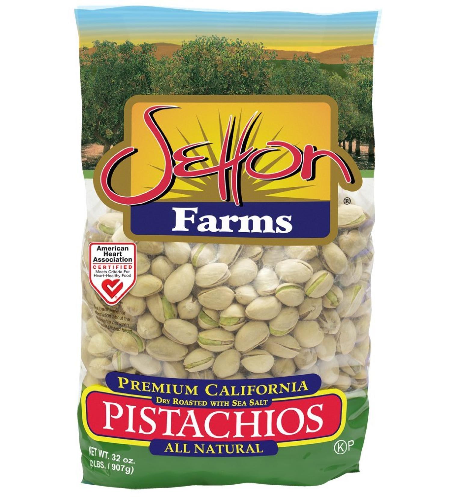Setton Farms 2lb Roasted & Salted California Pistachios - Non-GMO, Gluten-Free, Vegan, Kosher - Buy Online on GoSupps.com