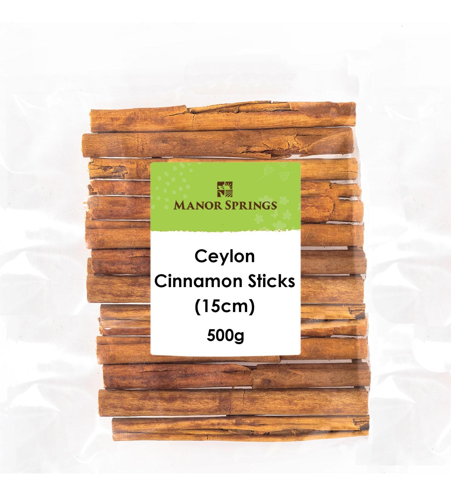 Ceylon Cinnamon Sticks (15cm) 500g by Manor Springs
