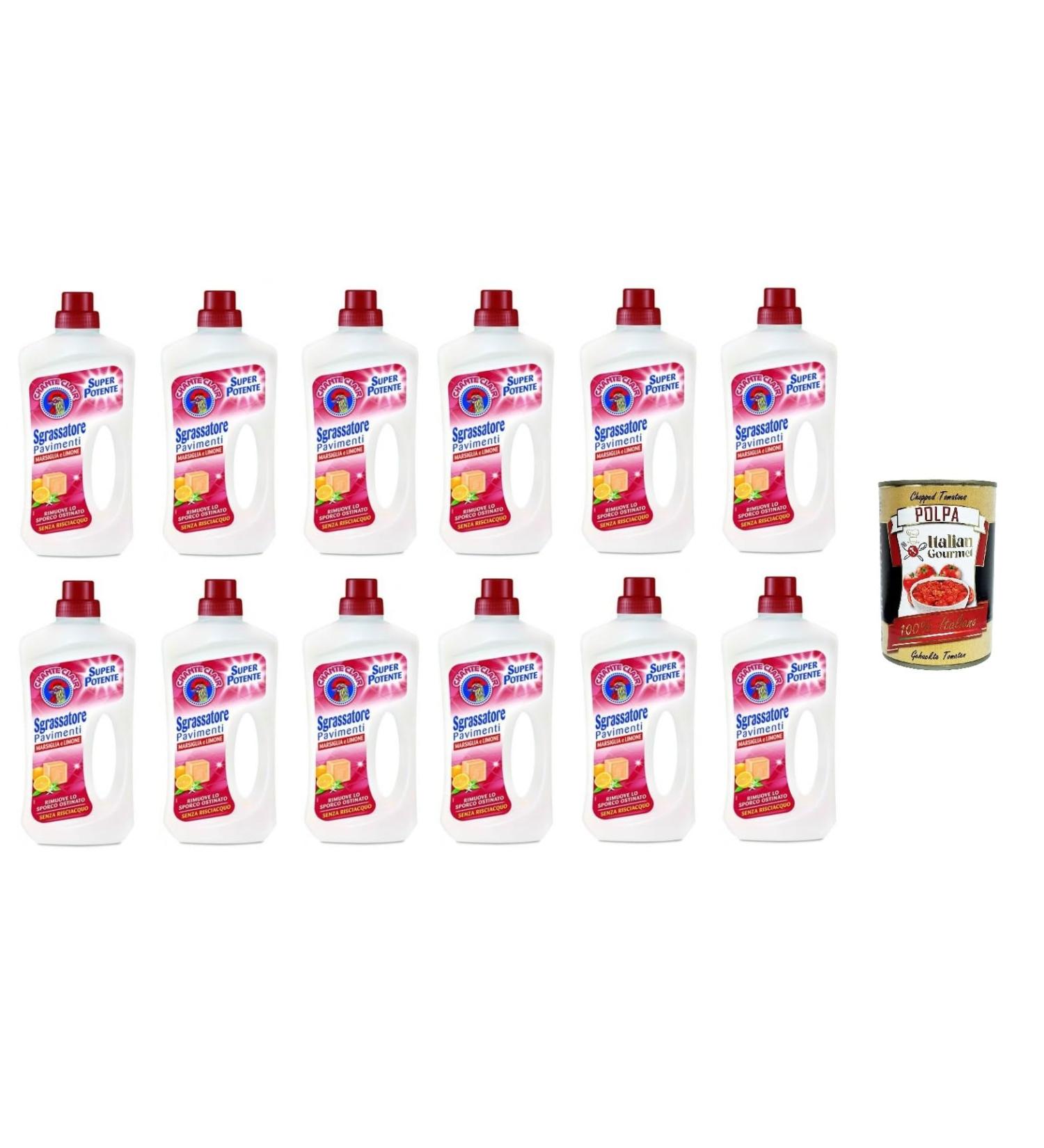 Chanteclair - Sgrassatore Pavimenti - Marseille and Lemon Soil Degreaser - 12 x 750 ml + Italian Gourmet Polpa 400 g - Buy Online on GoSupps.com