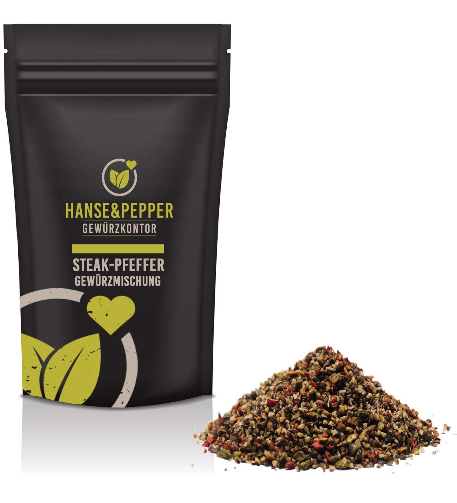 1kg steak pepper spice steak pepper gourmet quality steak spice grill pepper pepper steak bbq spice steak pepper spice mix grill of course from the Hanse & pepper spice 1 kg (1 Pack)