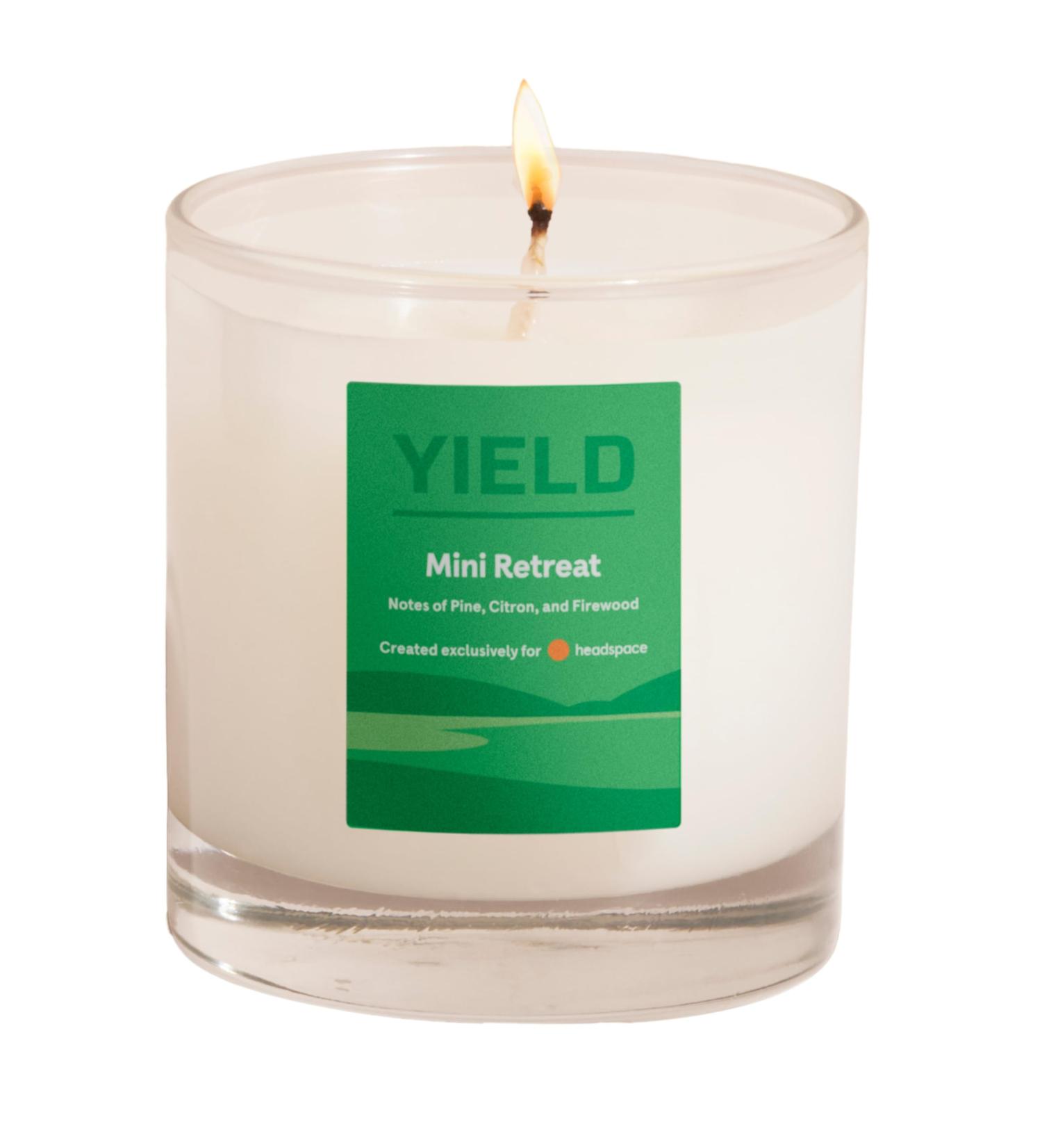 Buy Yield Mini Retreat Organic Coconut Wax Candle - Firewood Citrus & Pine Scent - 50 Hour Burn Time - Hand Poured Aromatherapy Candle - 8 oz - Luxury Scented Candles - Ship Worldwide - Buy Online on GoSupps.com