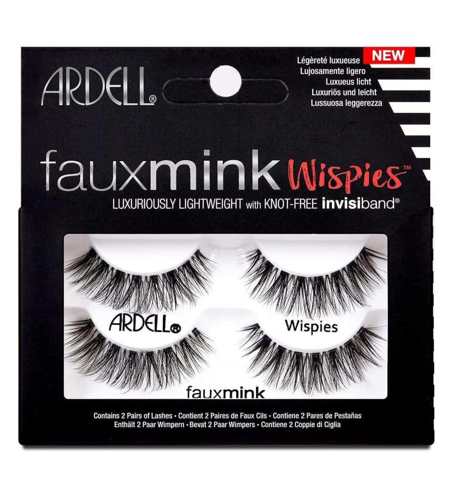 Ardell Faux Mink Wispies False Eyelashes Vegan Friendly Light Volume Short Length 2 Pairs | Shop Internationally - Buy Online on GoSupps.com