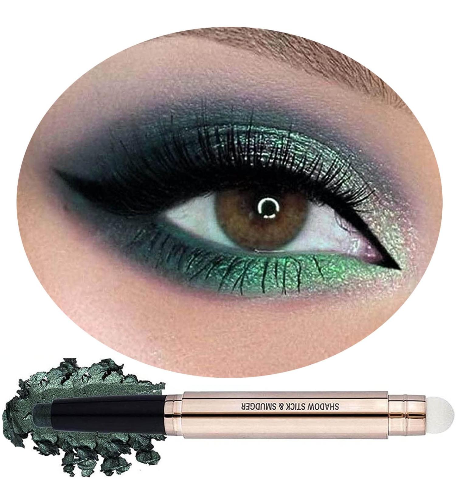 OVIQERKI 12 Color Eyeshadow Stick Shimmer Highlighter Waterproof Eye Makeup Pen - Green 11 - Buy Online on GoSupps.com
