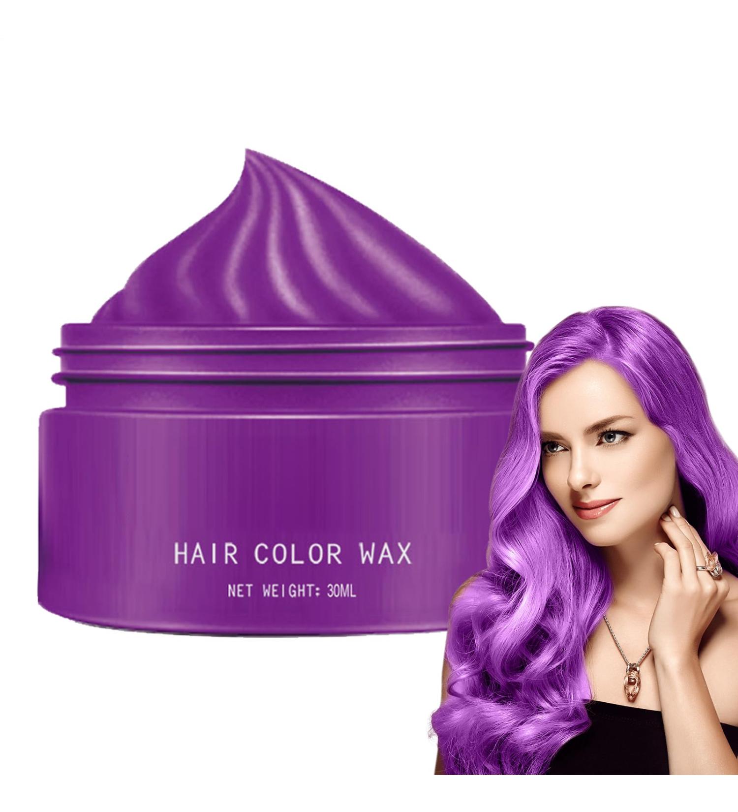 Temporary Hair Color Wax 30ml Temporary Color Wax Washable Styling Cream for Everyone Party Cosplay Halloween Purple C - Buy Online on GoSupps.com