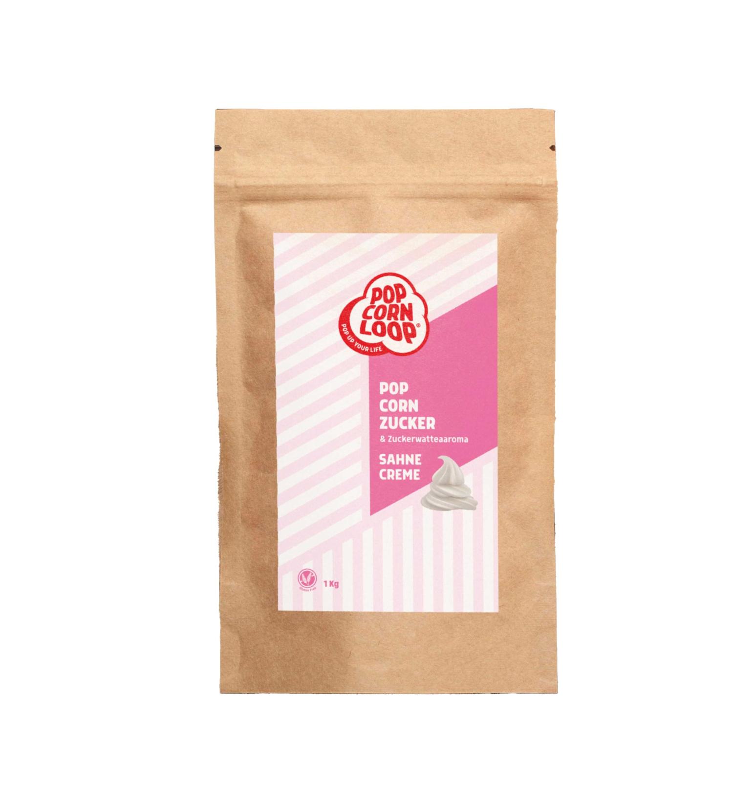 Popcornloop Sugar Cream 1000g - Premium Aroma for Candy & Popcorn | Perfect for Sweet Treats at Home - Buy Online on GoSupps.com