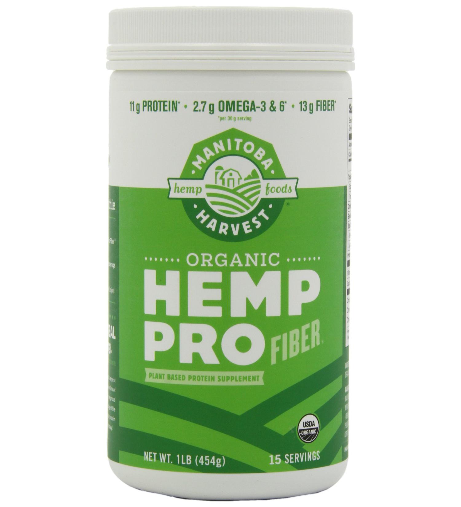 Manitoba Harvest Hemp Pro Fiber - 16 oz Tubs (Pack of 2) | High-Quality Plant Fiber - Buy Online on GoSupps.com