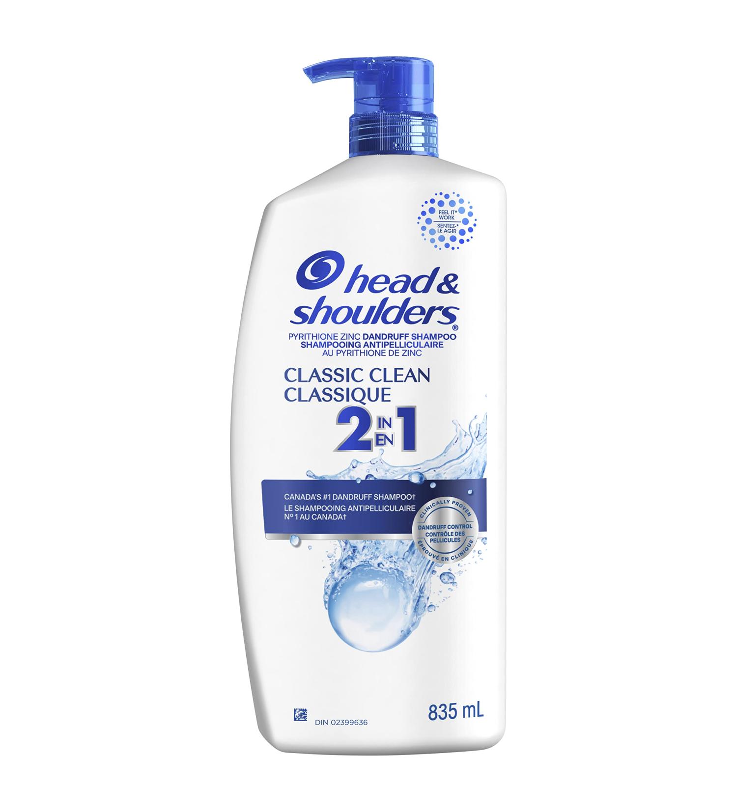 Head & Shoulders Classic Clean Shampoo 835ML White and Blue 1 Unscented 835 ml (Pack of 1) - Buy Online on GoSupps.com