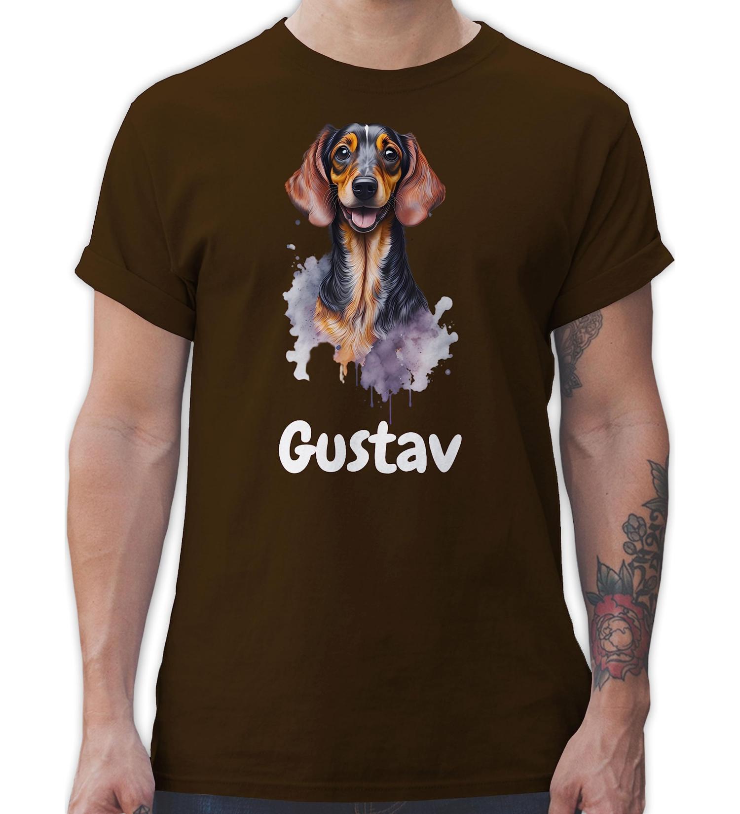 Personalized Dachshund T-Shirt for Dog Owners - Custom Gift by Shirtracer | XL Brown - Buy Online on GoSupps.com