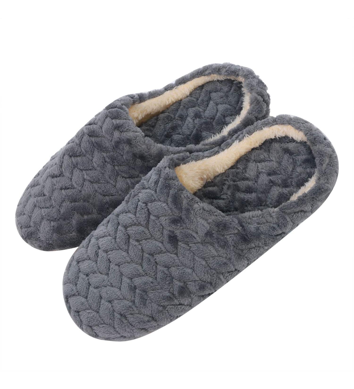 Fuzzy Slip-Resistant Plush Slippers for Men | Elegant Closed Home Shoes | Comfortable Indoor Footwear - Buy Online on GoSupps.com