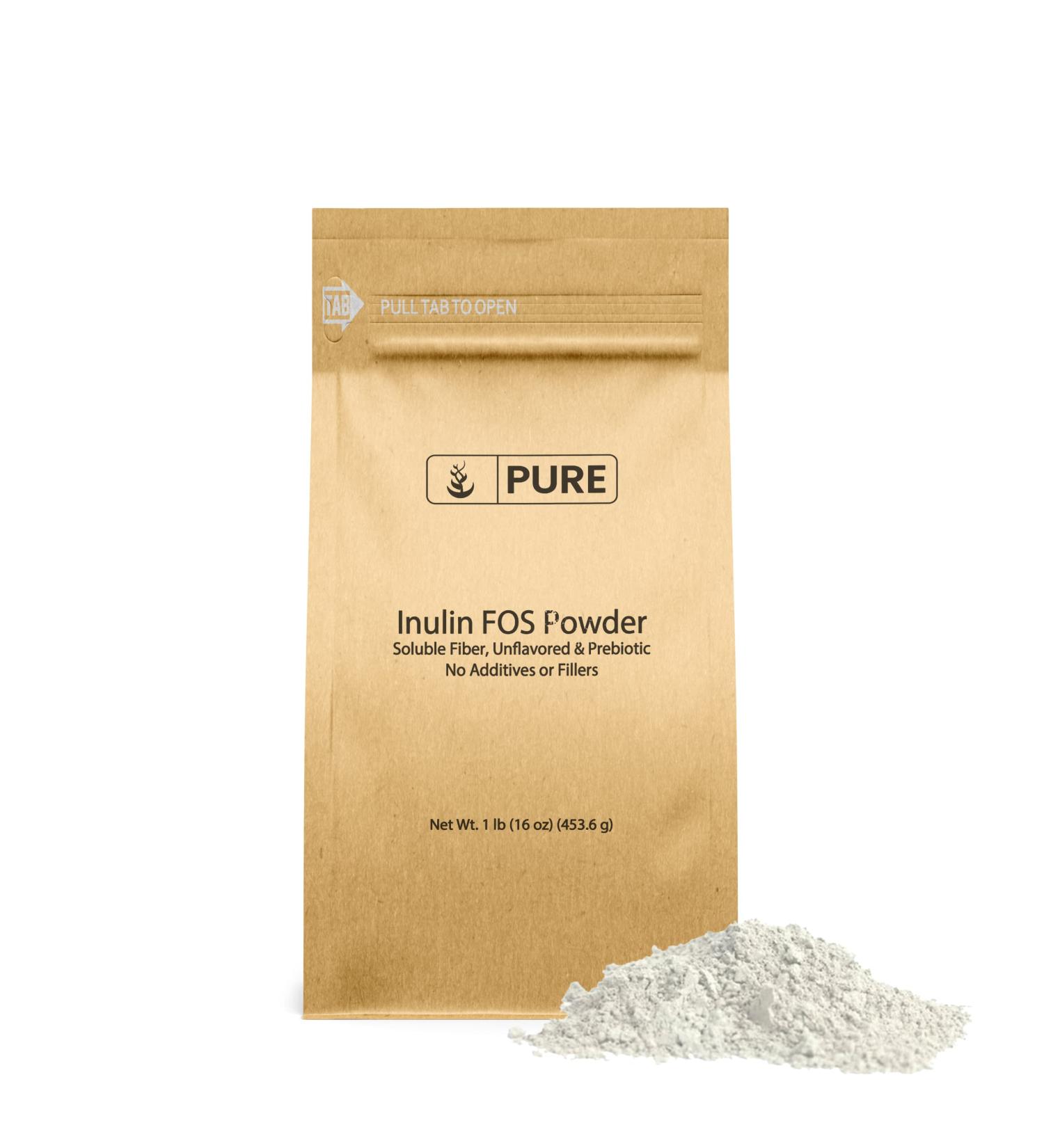 Pure Inulin FOS Powder (1 lb) Lab Verified, No Fillers, Original Ingredients 1 Pound Pack - Buy Online on GoSupps.com