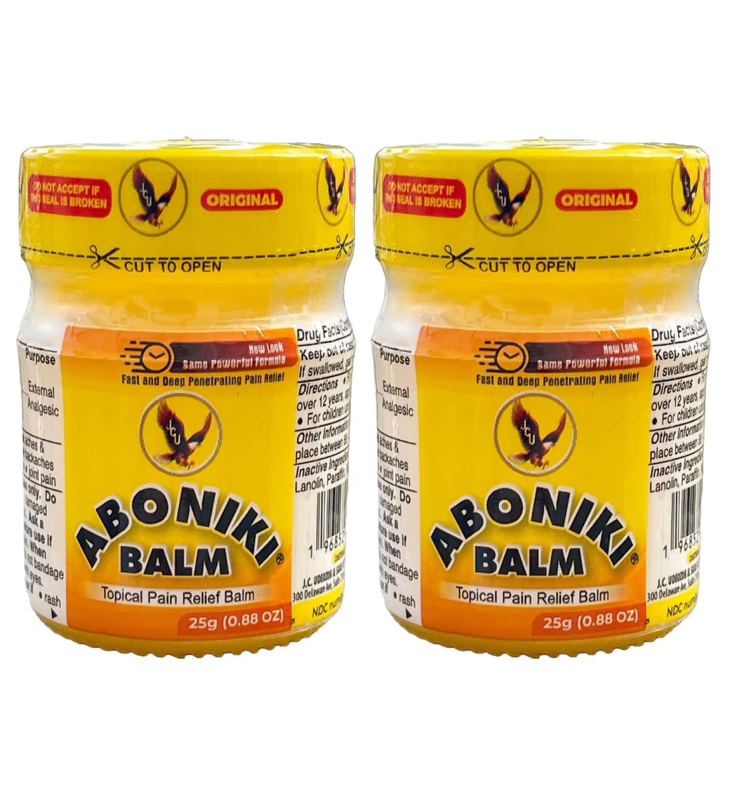 Aboniki Balm - Powerful Topical Analgesic (2 Plastic Jars) - Buy Online on GoSupps.com