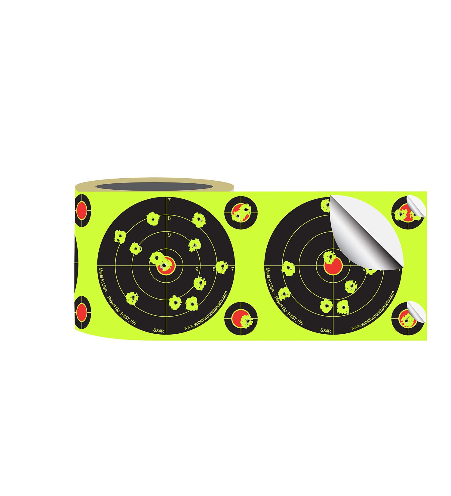 Splatterburst Targets: 4 Stick & Splatter Shooting Target Stickers (200 Pack) - Made in USA - Buy Online on GoSupps.com