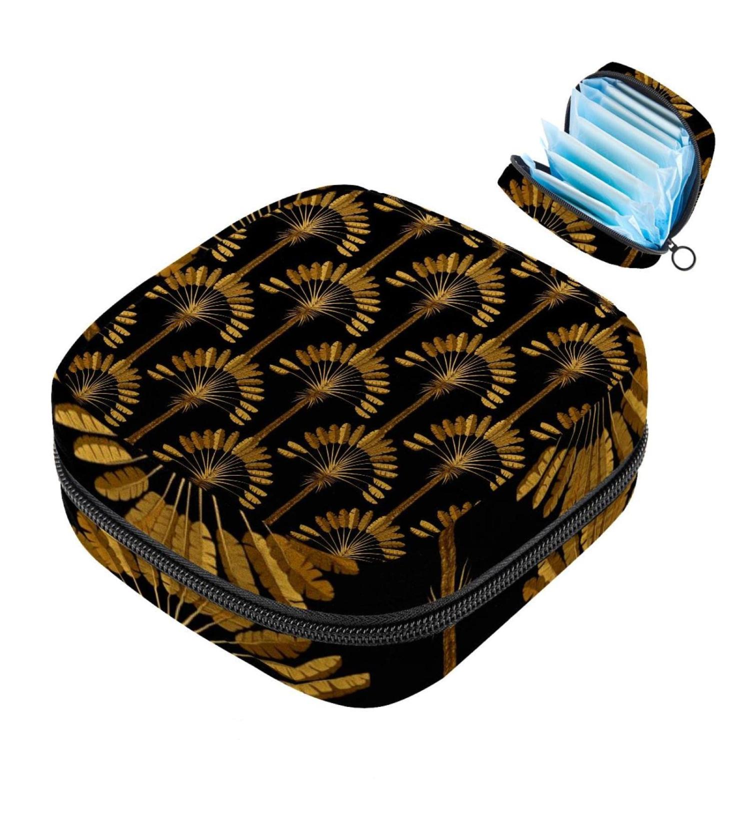 Golden Palm Portable Menstrual Cup & Sanitary Pad Storage Pocket - Zippered Organizer for Teenagers & Women - Buy Online on GoSupps.com