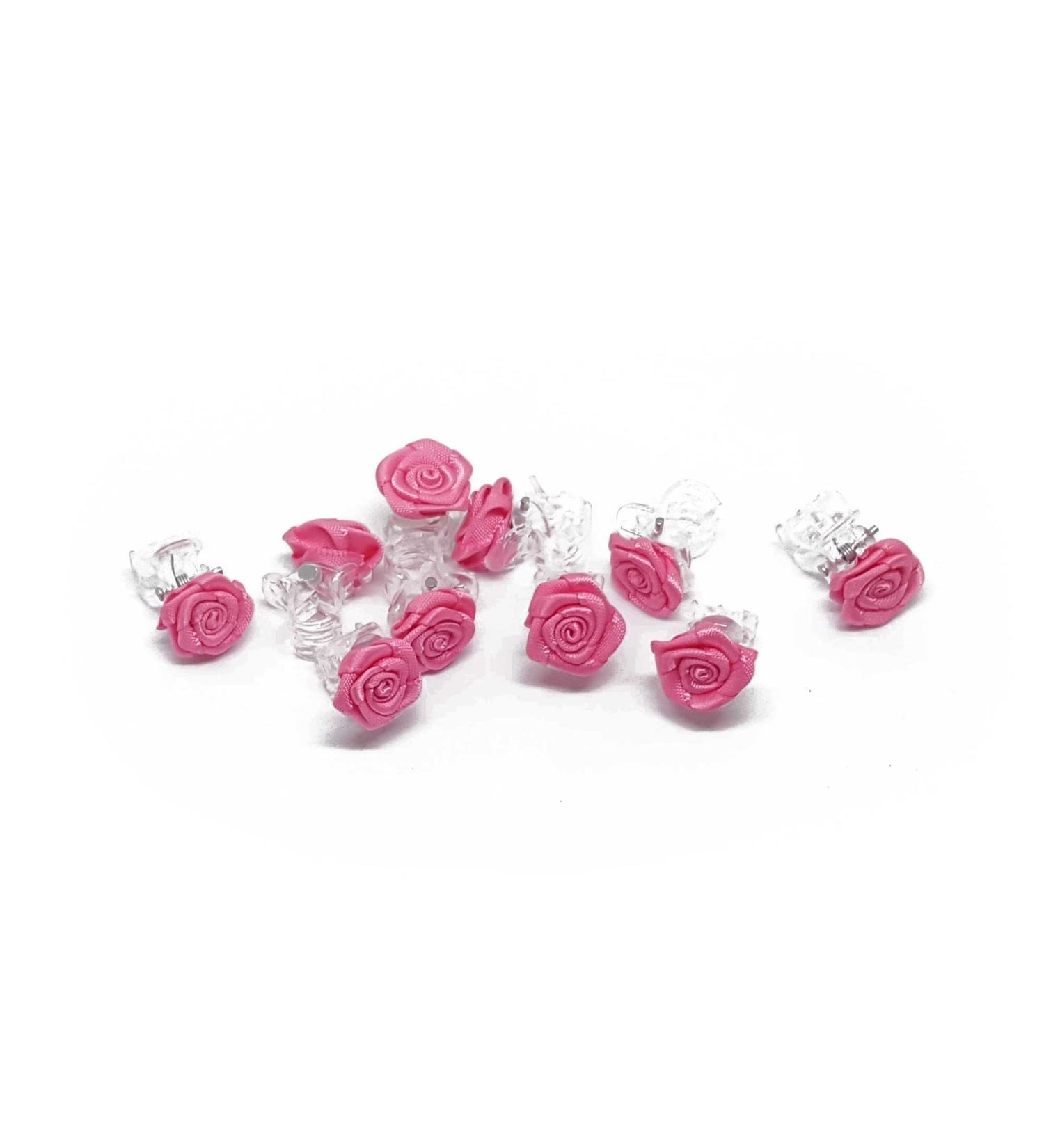 Buy 5 Pack Rose Hair Clips - Bridal Accessories - Pink Floral Hair Clips for Weddings - Buy Online on GoSupps.com