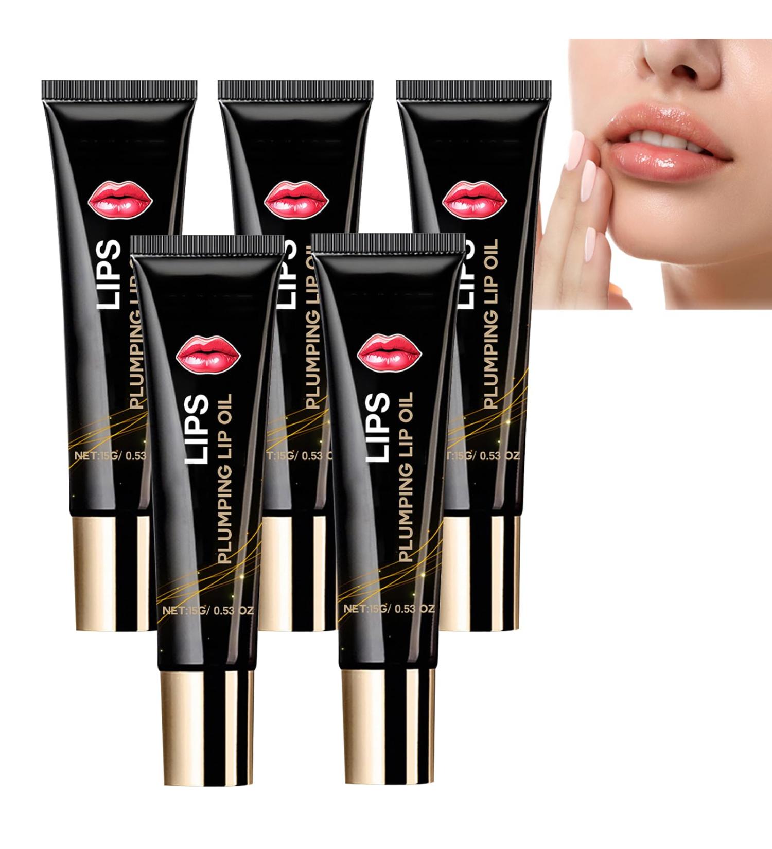 WRANBAO Plumpify Lip care serum lip booster serum lip booster with hyaluronic acid moisturizing transparent lip gloss nourishing lip oil nonsticky for dry lips 5 pieces 5 pieces - Buy Online on GoSupps.com