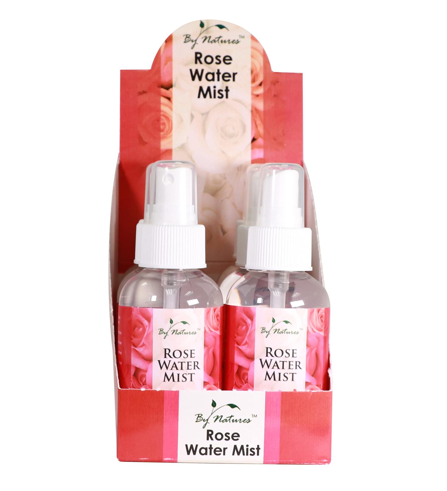 By Natures Rose Water Mist Travel Size 3.4 oz (Pack of 3)