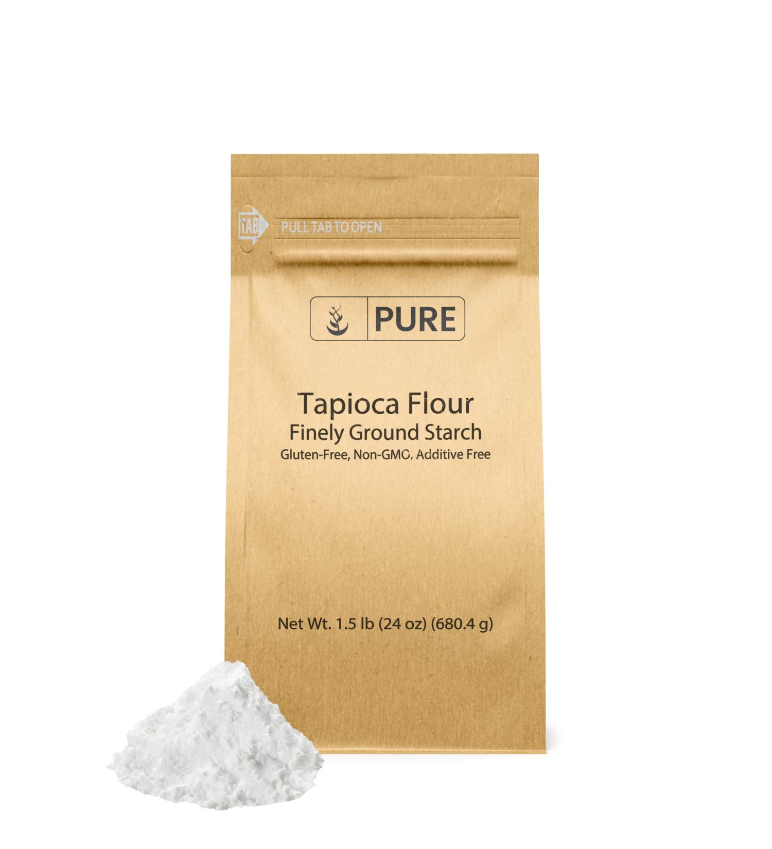 Non-GMO Gluten-Free Tapioca Starch (1.5 lb) Eco-Friendly Packaging - Kitchen Staple - Buy Online on GoSupps.com