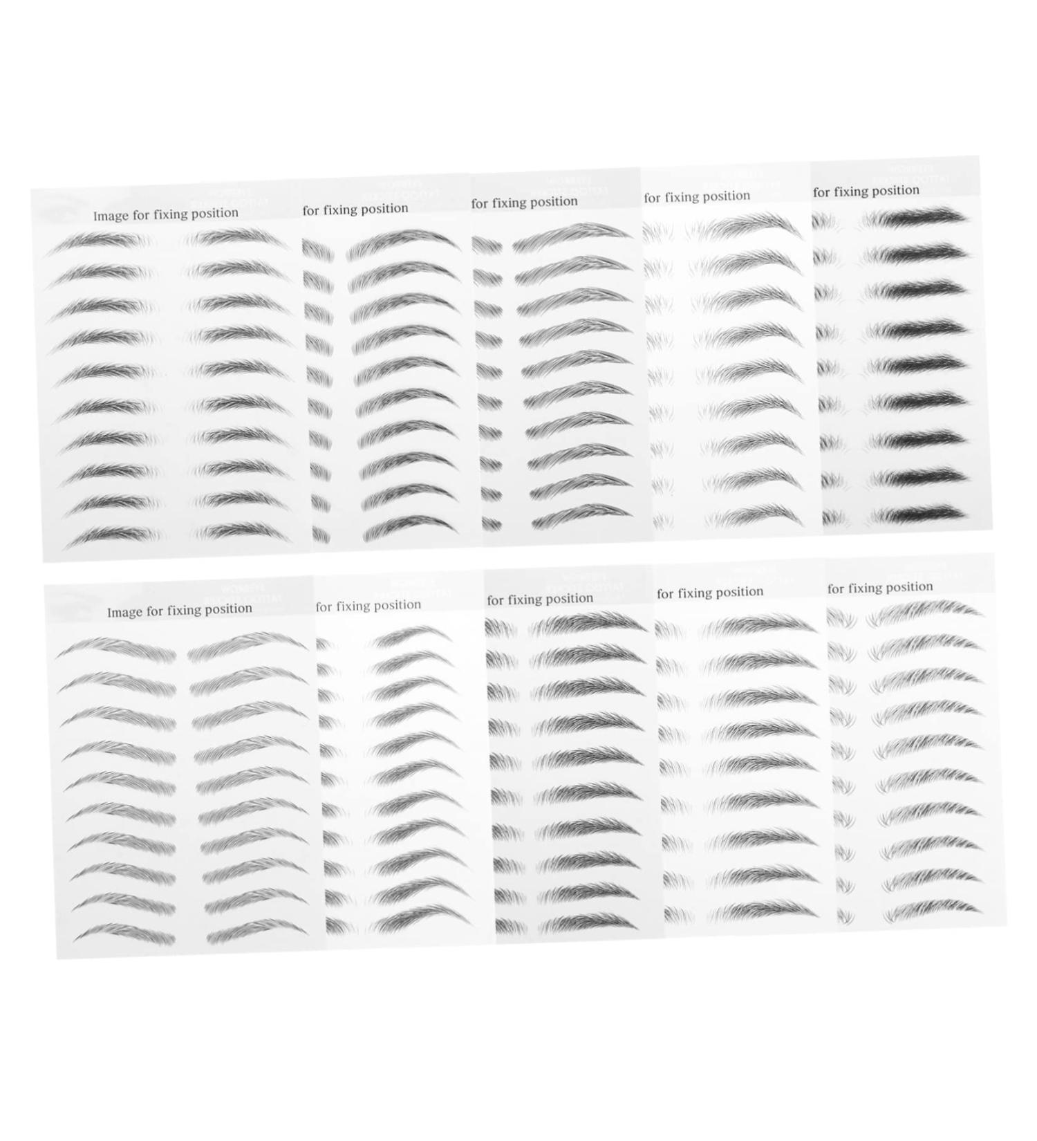 FOMIYES 30 sheets Stickers Eyebrows Waterproof D Eyebrow Tattoos Sticker Hair-like Temporary Imitation Brow - Buy Online on GoSupps.com
