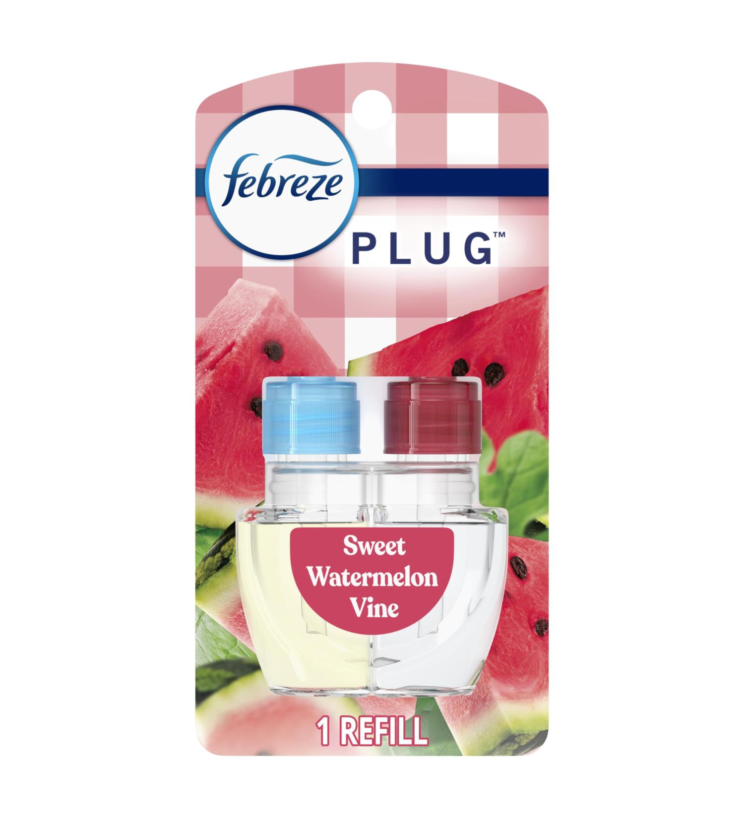 Febreze Air Freshener Oil Refill - Sweet Watermelon Vine 0.87 fl oz | Odor-Fighting Plug-In for Fresh Home Scents - Ships Internationally - Buy Online on GoSupps.com