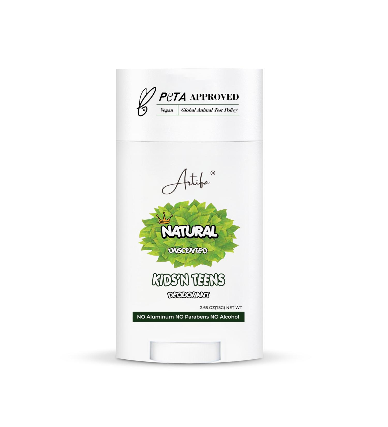 Natural Deodorant for kids and teens Aluminum FREE Paraben FREE Alcohol FREE Cruelty FREE for Boys and Girls 2.65 oz (75 g) - Buy Online on GoSupps.com