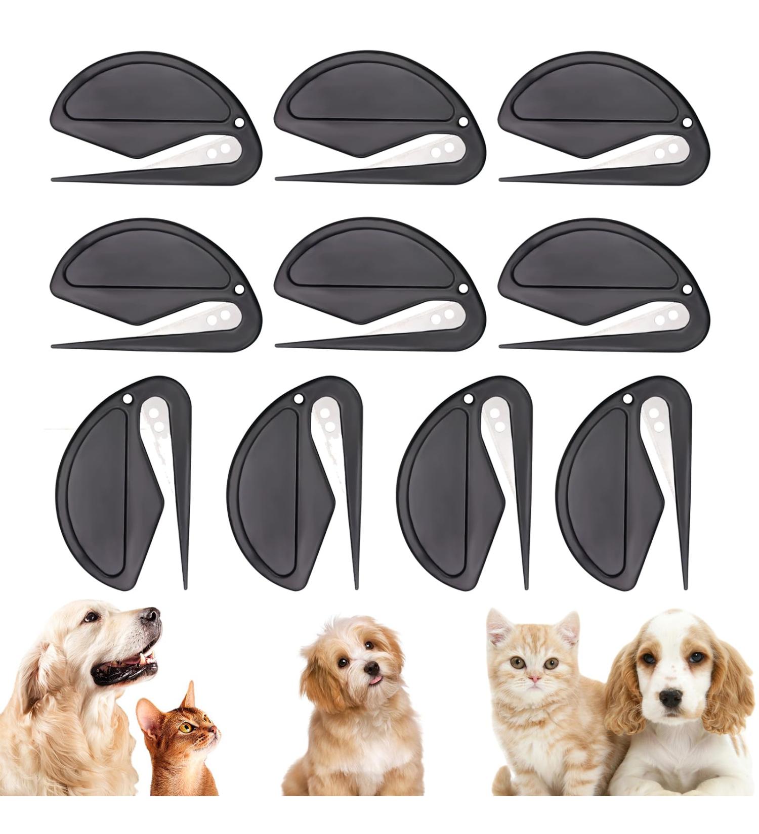 10-Piece Cat Knot Comb Set - Pet Care Brush for Cats | Hair Removal & Massage Tool (Black) - Buy Online on GoSupps.com