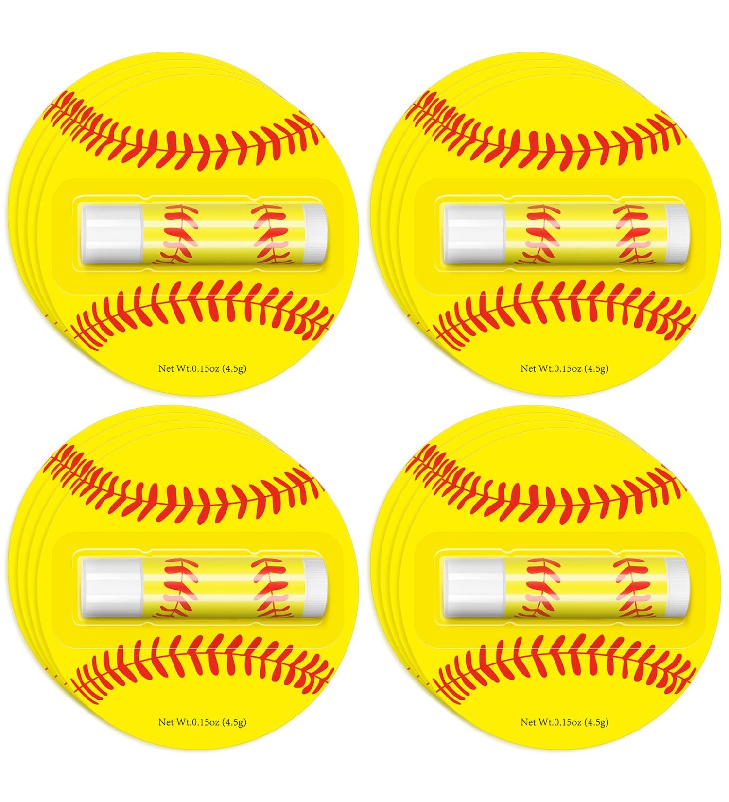 12Pack Softball Lip Balm for softball theme party Bulk Gifts Beeswax Moisturizing Lip balm Vanilla Flavor Plumping Chapstick for softball Team Girls kids Men Women Sports Lovers 12PCS Softball - Buy Online on GoSupps.com
