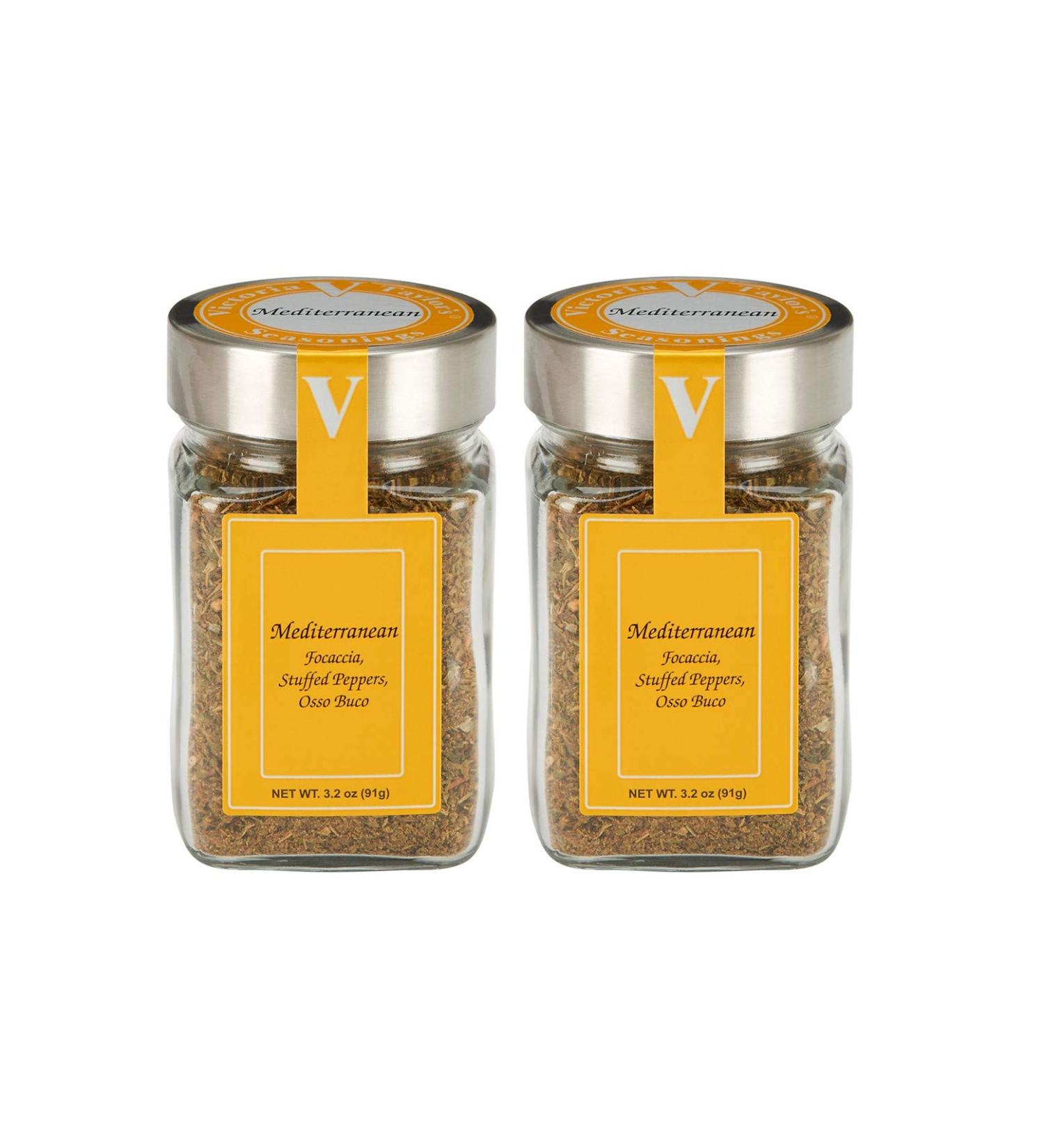 Mediterranean Flavor Duo: Two 3.2 oz. Jars for Chicken, Vegetables, and Pasta - Buy Online on GoSupps.com