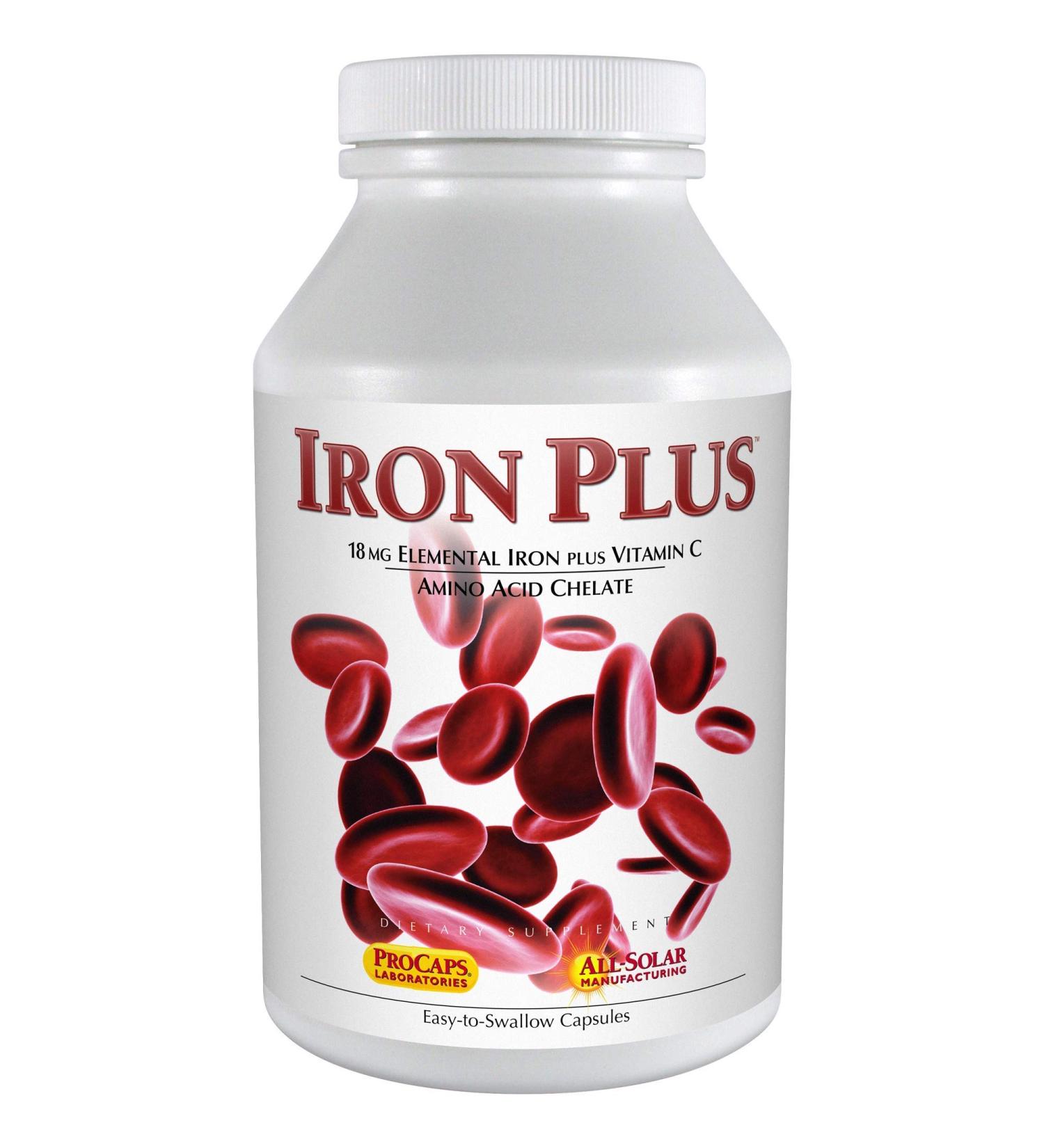 Andrew Lessman Iron Plus 18mg Amino Acid Chelated Iron Capsules with Vitamin C - 90 Servings - Buy Online on GoSupps.com