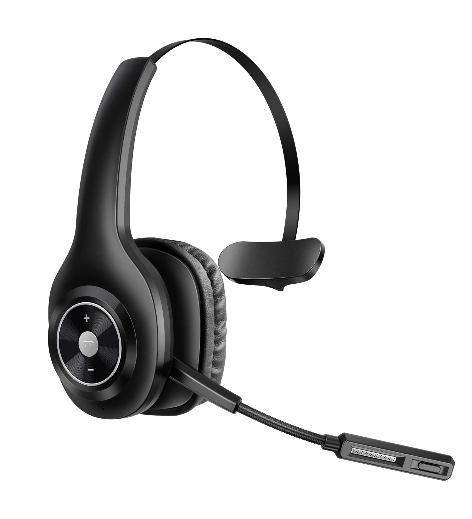 PrancyBt Trucker Bluetooth Headset - Wireless Headset with Microphone, Noise Cancelling, Mute Button - 55H Talk Time - for PC, Cell Phones, Computer - Ideal for Truck Drivers - Buy Online on GoSupps.com