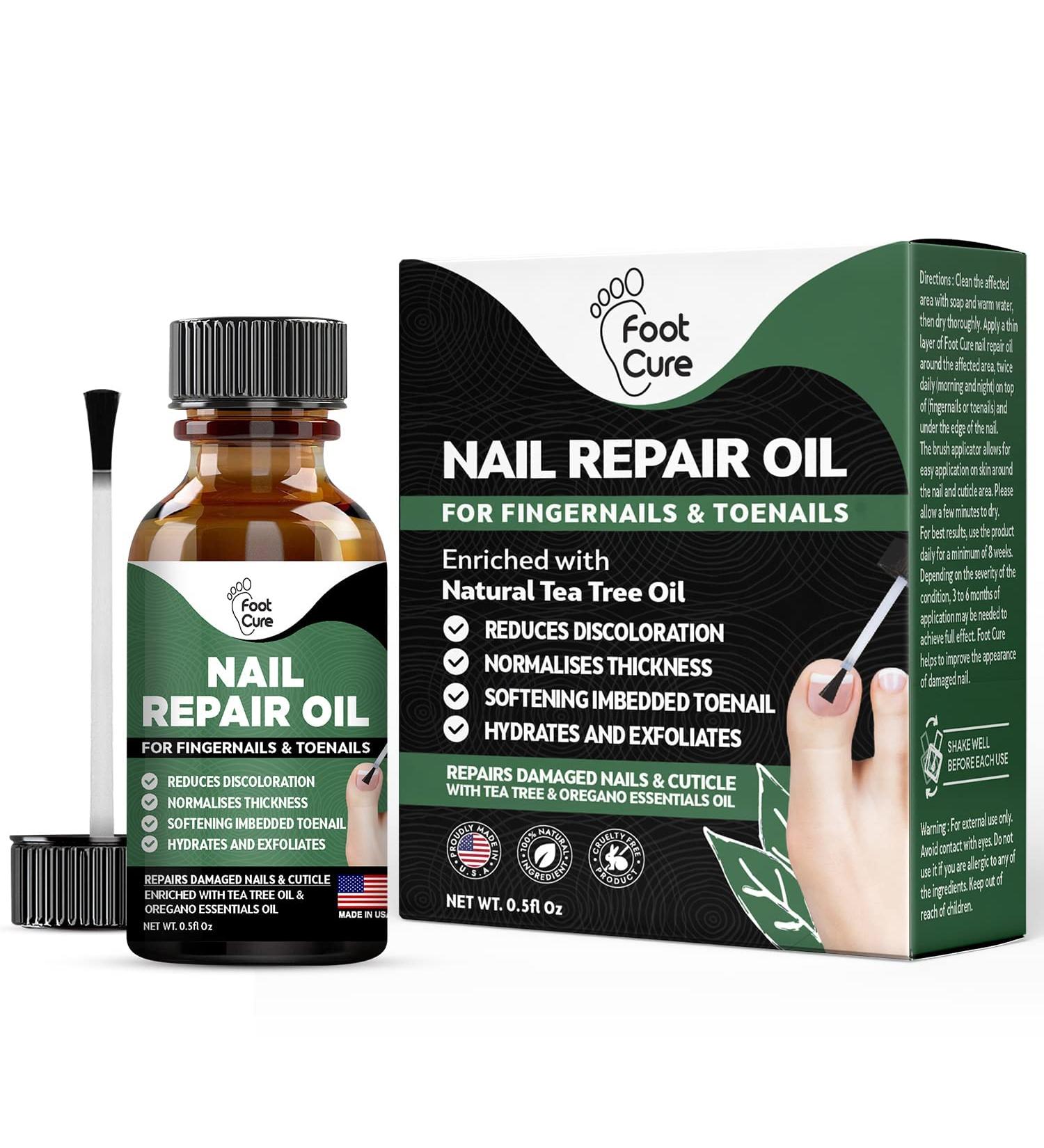 FootCure Extra Strong Nail Repair Set - Made In USA for Fingernail & Toenail Solution - Fix Broken, Cracked, Discolored Nails - Buy Online on GoSupps.com