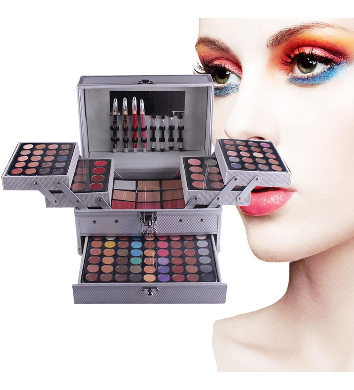 132 Colors Make up set teenagers girls Cosmetic Palette Set include Eyeshadow Palette Lipstick Blush Foundation Concealer Face Powder Mascara Lipgloss Brush for Every Woman 132PCS - Buy Online on GoSupps.com