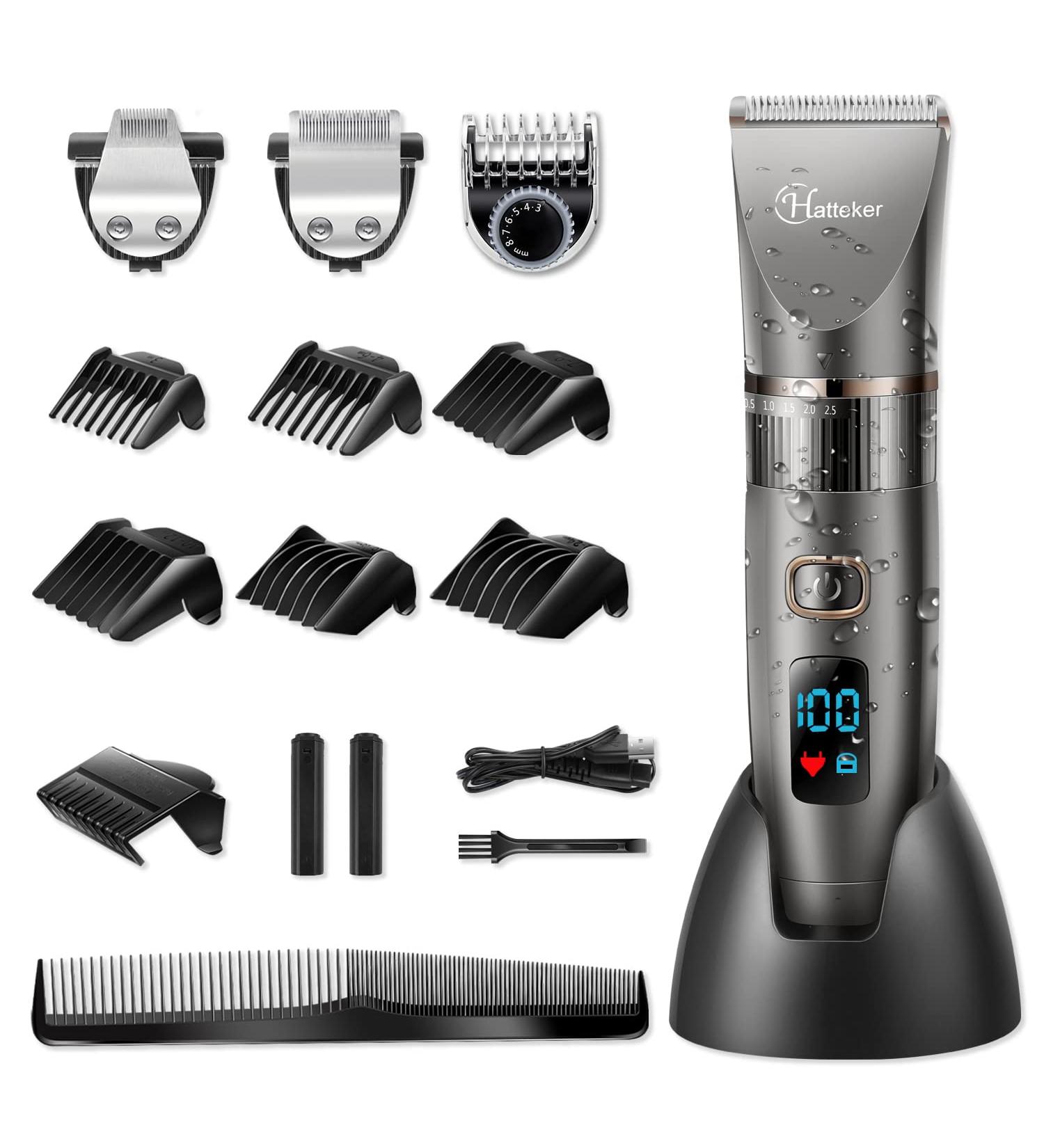 Hatteker Men's 3-in-1 Beard & Hair Trimmer Kit â€“ Cordless, Waterproof Grooming Tool - Buy Online on GoSupps.com