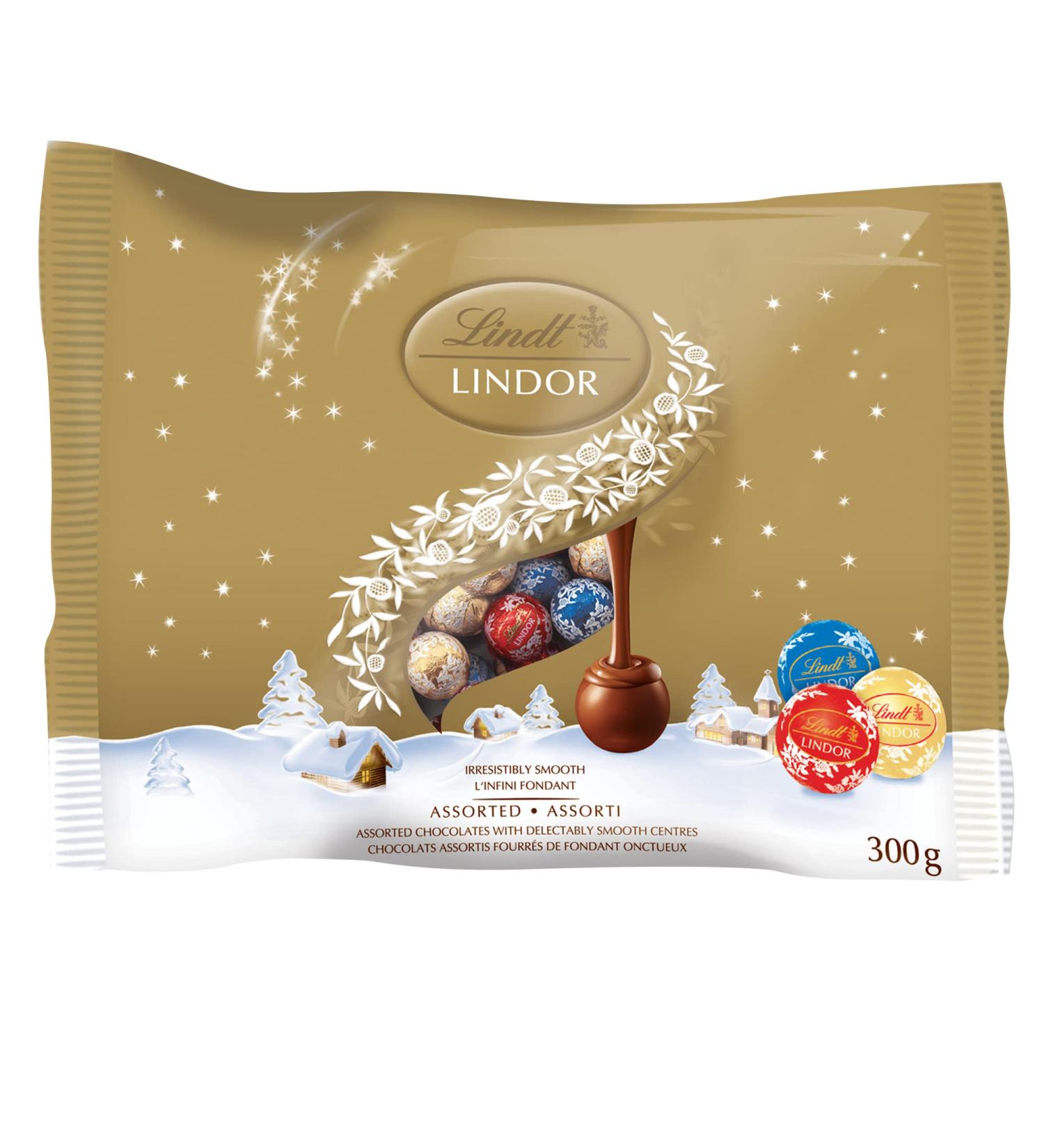 LINDT LINDOR Assorted Chocolate Mini Balls 300 Gram Bag Individually Wrapped Bite Size Milk Dark and White Chocolate Balls Christmas Chocolate Christmas Stocking Stuffers Assorted Chocolate Mini Balls 300 g (Pack of 1) - Buy Online on GoSupps.com