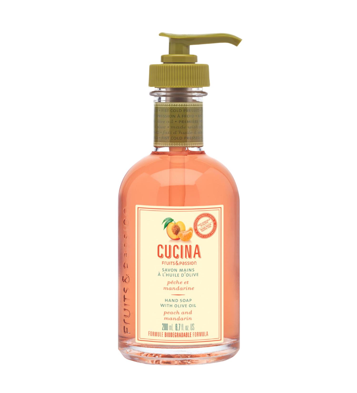 Cucina Fruits & Passion Peach and Mandarin Hand Soap 200ml - Premium International Shipping Worldwide - Buy Online on GoSupps.com