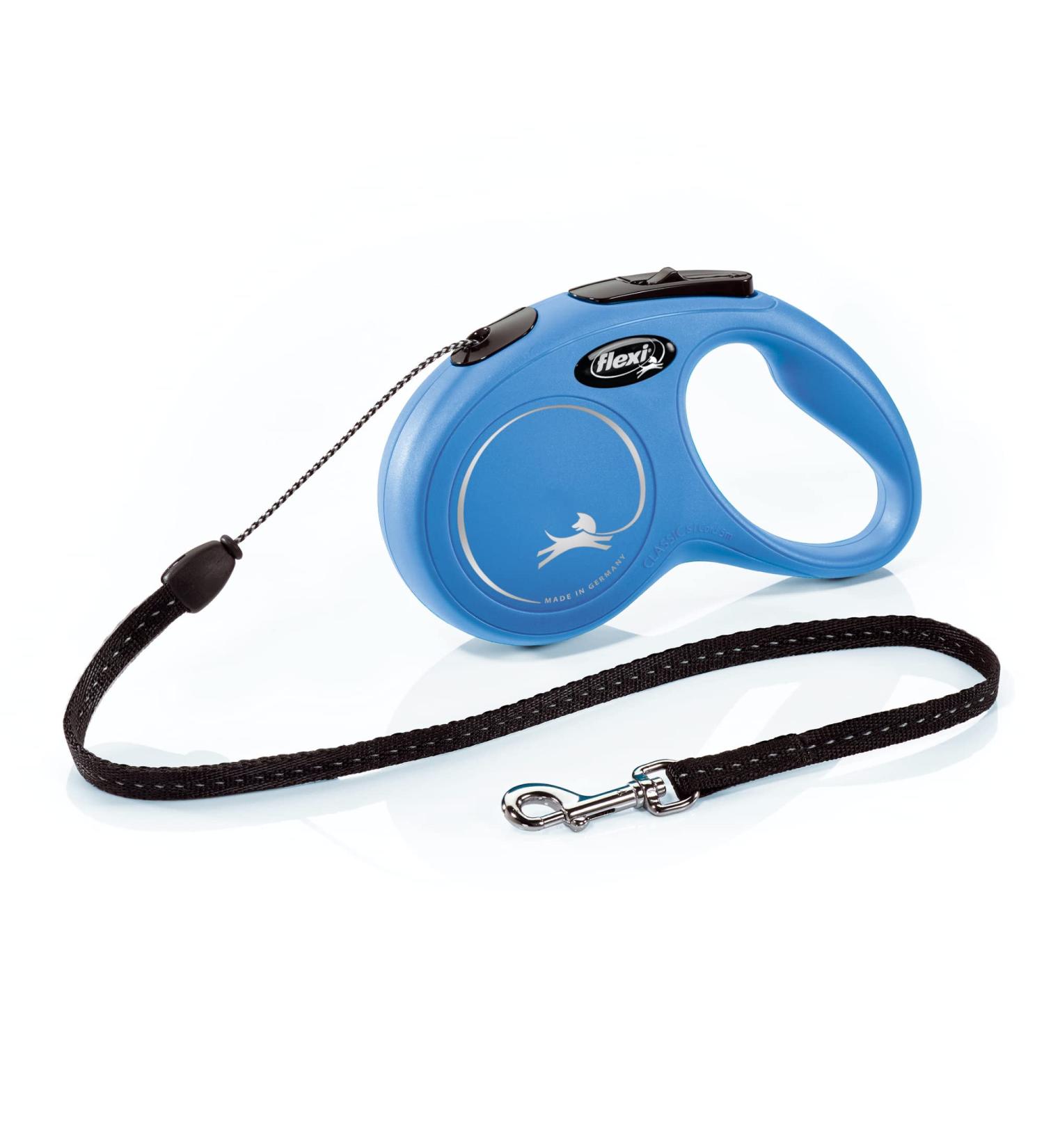 Buy Flexi Classic Retractable Dog Leash - Ergonomic Durable & Tangle-Free for Dogs up to 11.8 kg - 4.8 m (16 ft) - Small - Blue - International Shipping Available - Buy Online on GoSupps.com