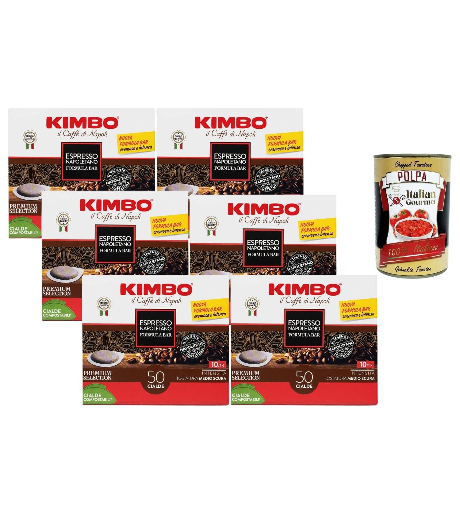 Italian Gourmet Kimbo Espresso Napoletano Formula Bar Dosettes Caf ESE Compostables 6 x 50 Dosettes 6 x 350 g Torr faction Moyen-Fonc Intensit 10/13 Caf de Naples + Italian Gourmet Polpa - Buy Online on GoSupps.com