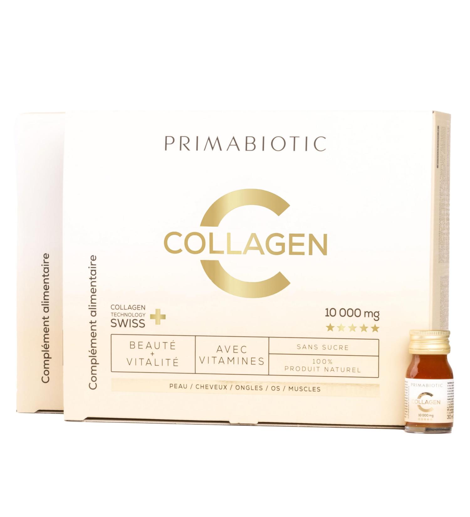  PRIMABIOTIC Primabiotic Collagen (10 000mg) - Hydrolyzed Bovine Collagen (2000Da) - Pack of 30 Bottles of 30 ml (1 Month) (60 60) - Buy Online on GoSupps.com