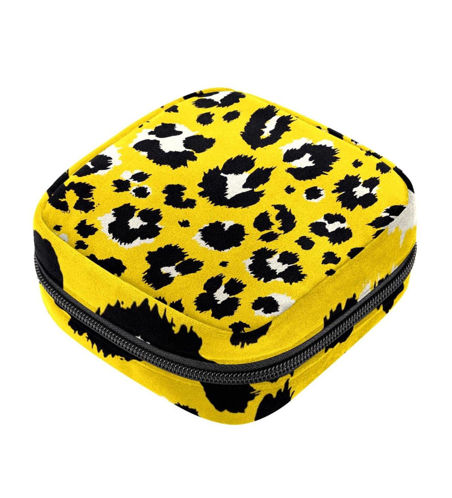 Womens Napkin Storage Pocket - Leopard Pattern | Portable Menstrual Cup & Bandages | Perfect for First Period & Female Menstruation - Buy Online on GoSupps.com