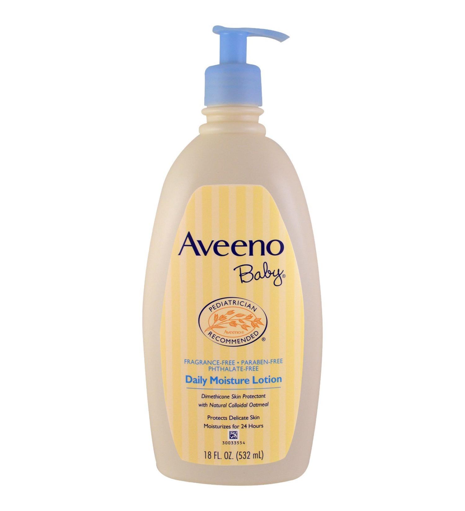 Aveeno Baby Daily Moisture Lotion Fragrance Free (18 fl. oz 2 pk.) Non-Greasy Formula Absorbs Quickly 18 Fl Oz (Pack of 2)