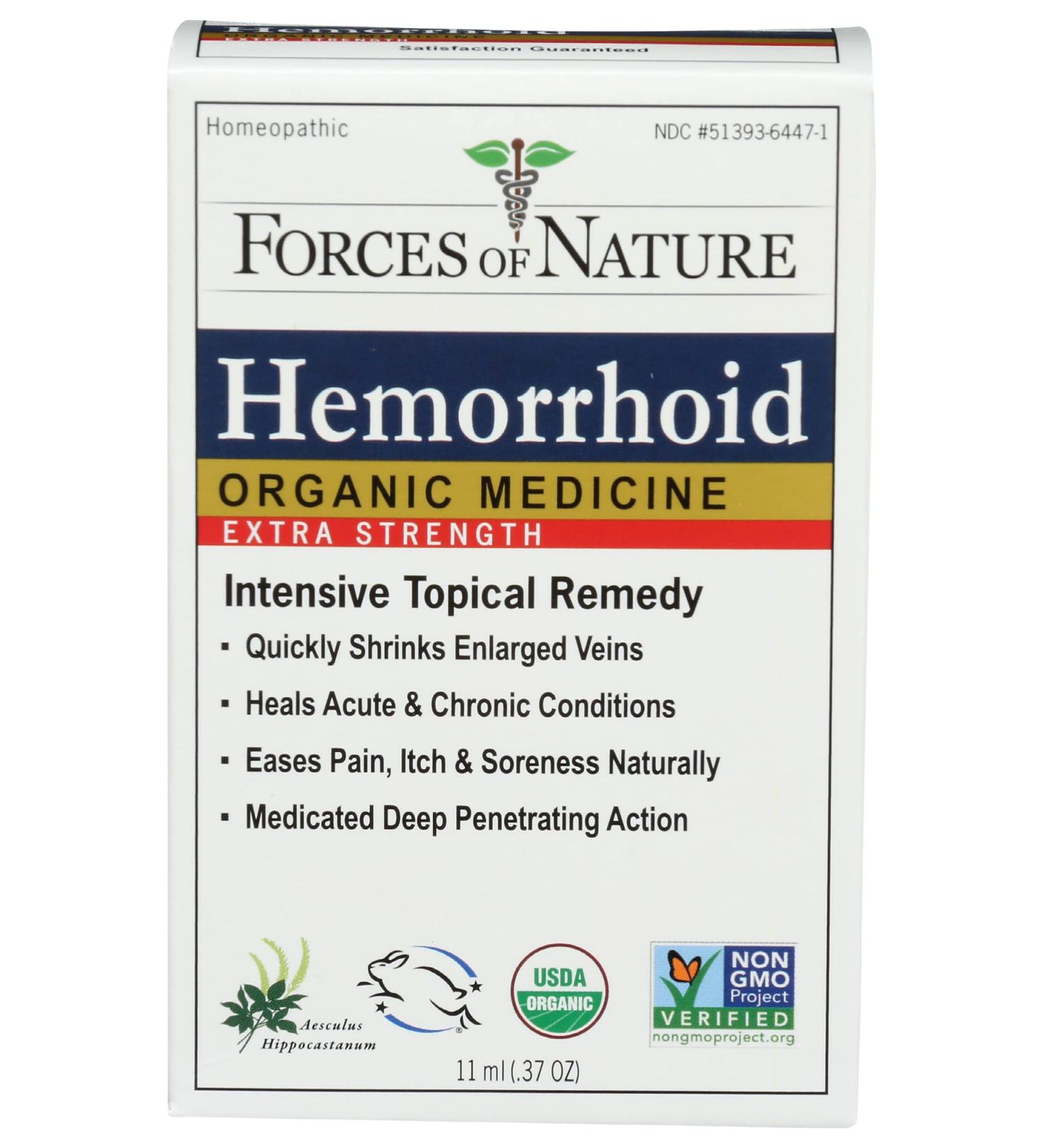 FORCES OF NATURE Organic Hemorrhoid Control Extra Strength 0.37 OZ - Natural Relief for Hemorrhoids - Buy Online on GoSupps.com