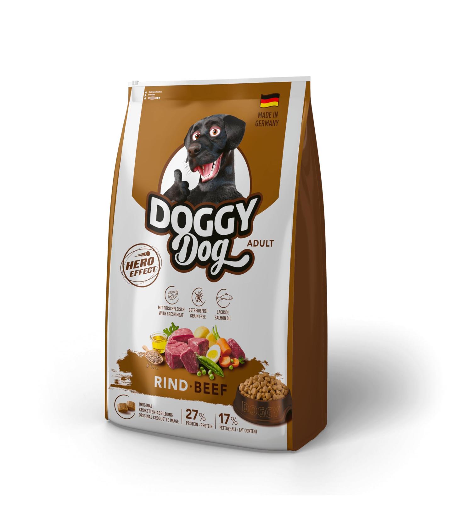 Doggy Dog Dry Food for Adult Dogs Grain Free with Salmon Oil 10 kg Made in Germany - Buy Online on GoSupps.com