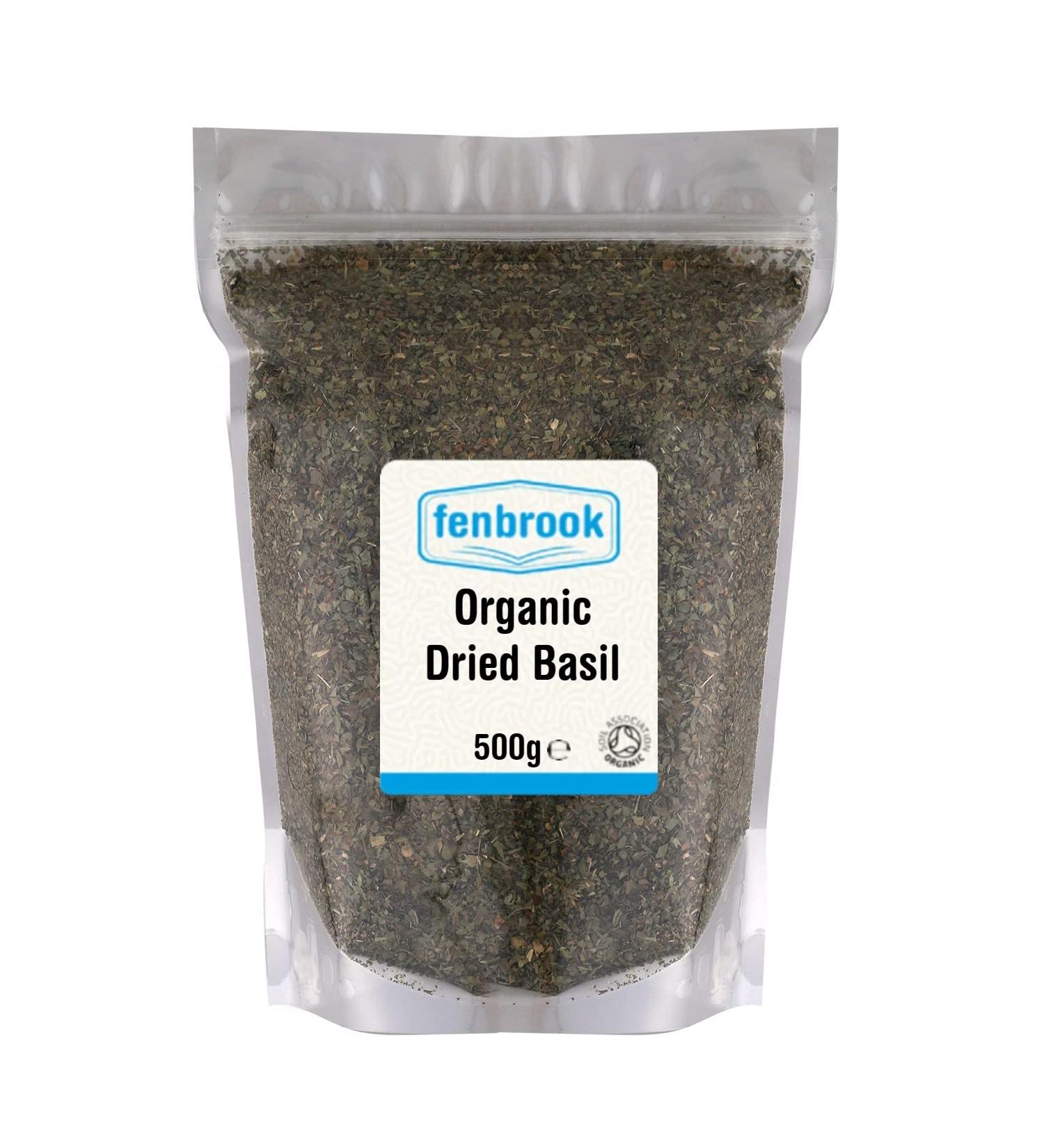 500g Organic Dried Basil | Certified by Fenbrook Organic - Buy Online on GoSupps.com
