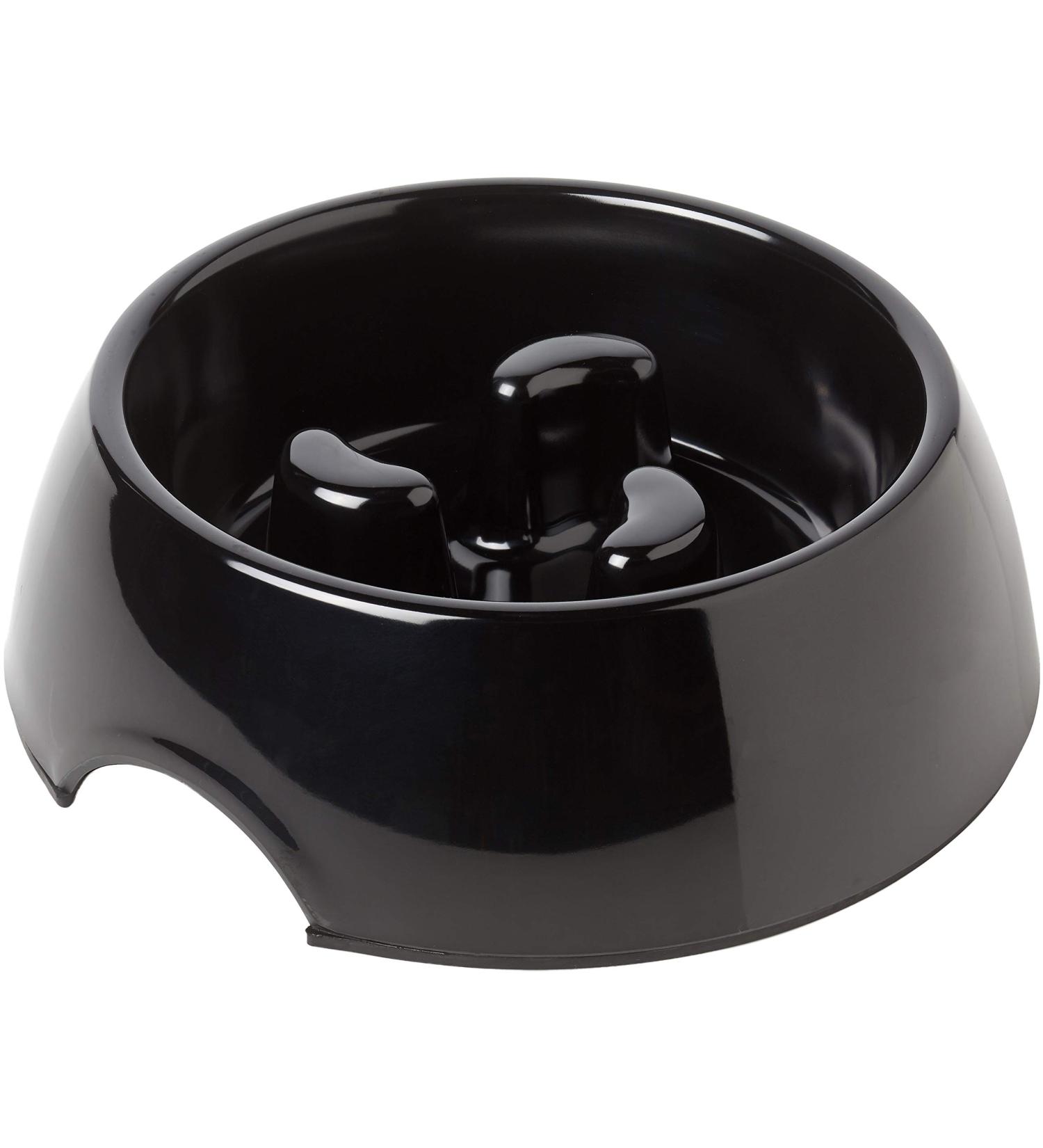 Rosewood Anti scoff Slow Feeder Melamine Dog Bowl Black large - Buy Online on GoSupps.com