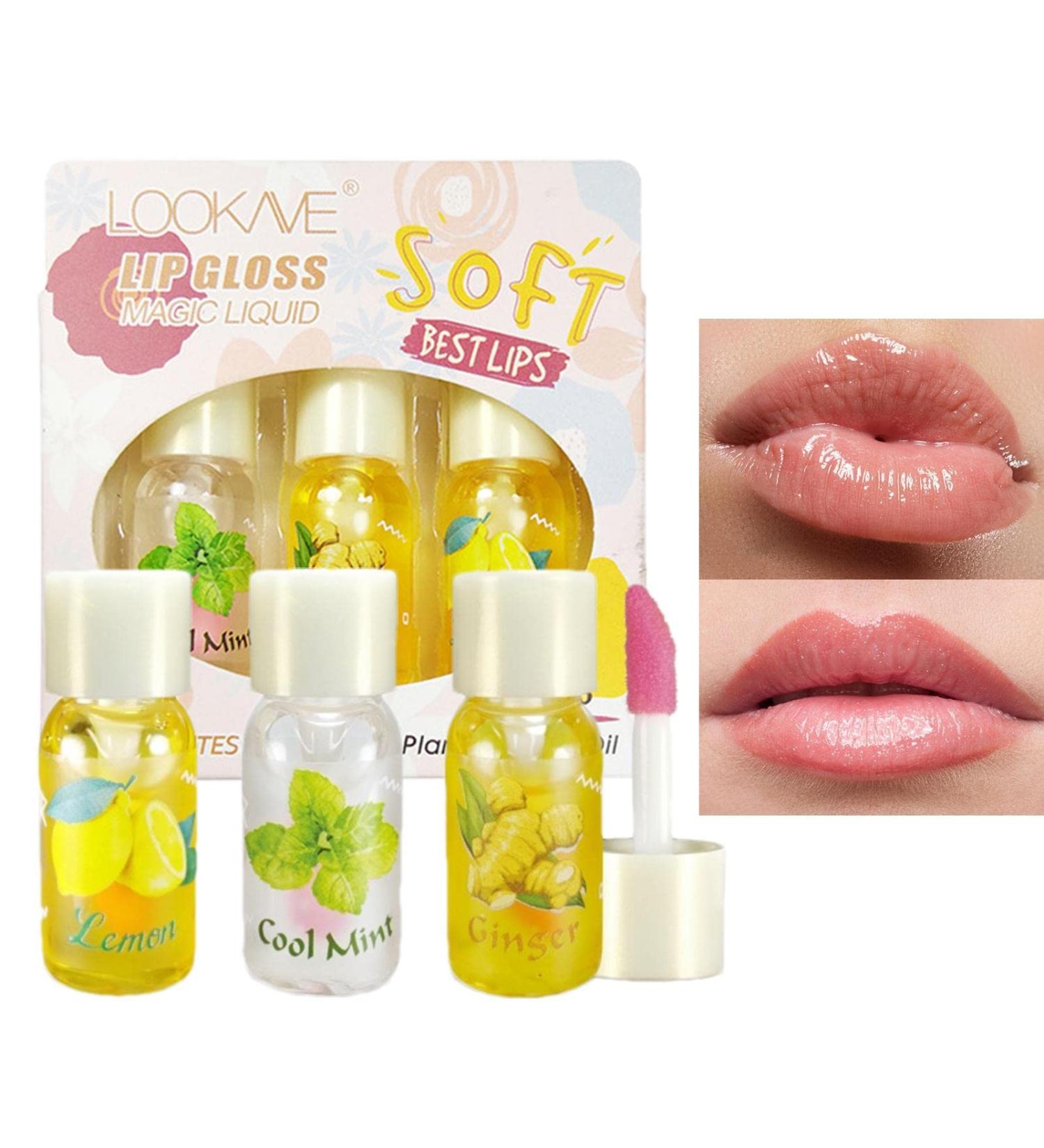 Hongjingda Lip Plumper Shine Ginger Tinted Color-Changing Lip Oil - Shine Light Temperature Color Changing Lip Stain Lip Balm Long-Lasting Lips That Don't Dry Out Easily - Buy Online on GoSupps.com