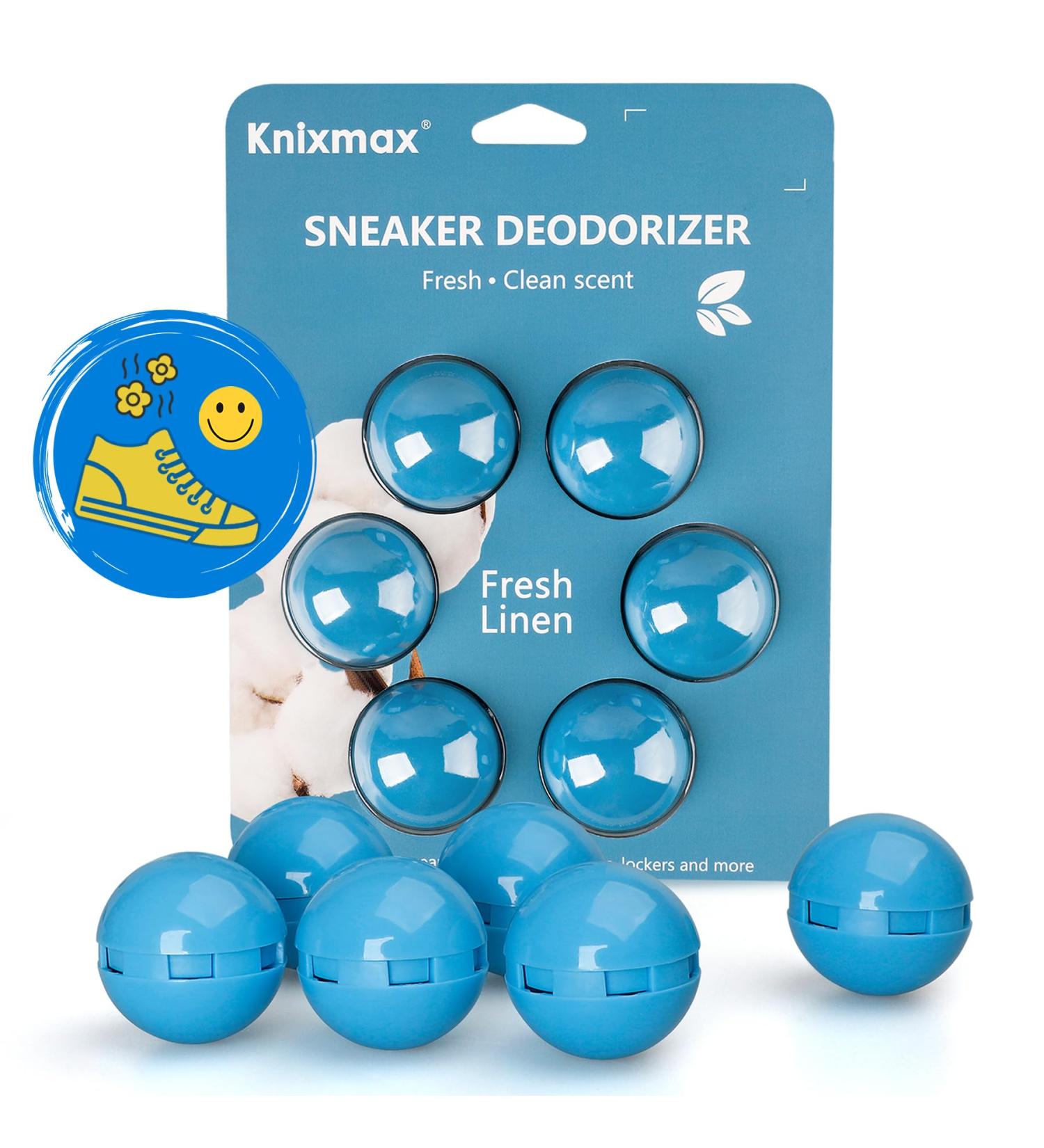 Knixmax Outdoor Shoe Deodorizer Sneaker Balls Odour Eliminator Air Car Fresheners for Lockers Bags Wardrobe 6 Pack Blue Fresh Flax Fresh Flax Scent - Buy Online on GoSupps.com