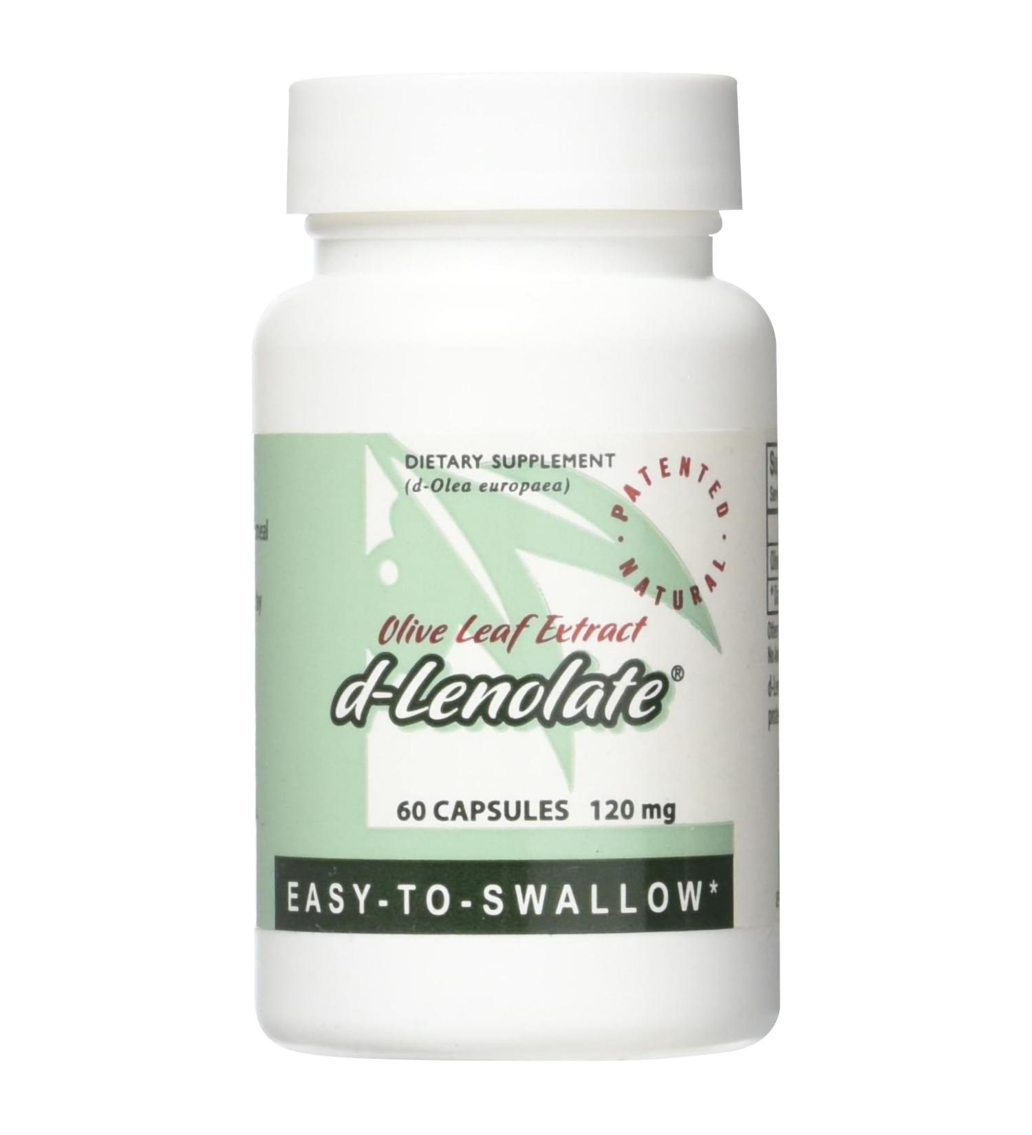 East Park Research D-Lenolate Olive Leaf Extract Capsules for Healthy Lifestyle Support - Plant Based Vegetarian Capsule Supplement - 120mg 60 Capsules - Buy Online on GoSupps.com